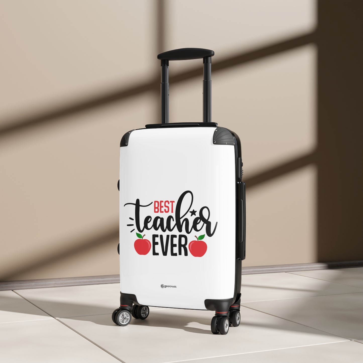 Emotive Inspirational Best Teacher Ever Luggage Bag Rolling Suitcase Spinner