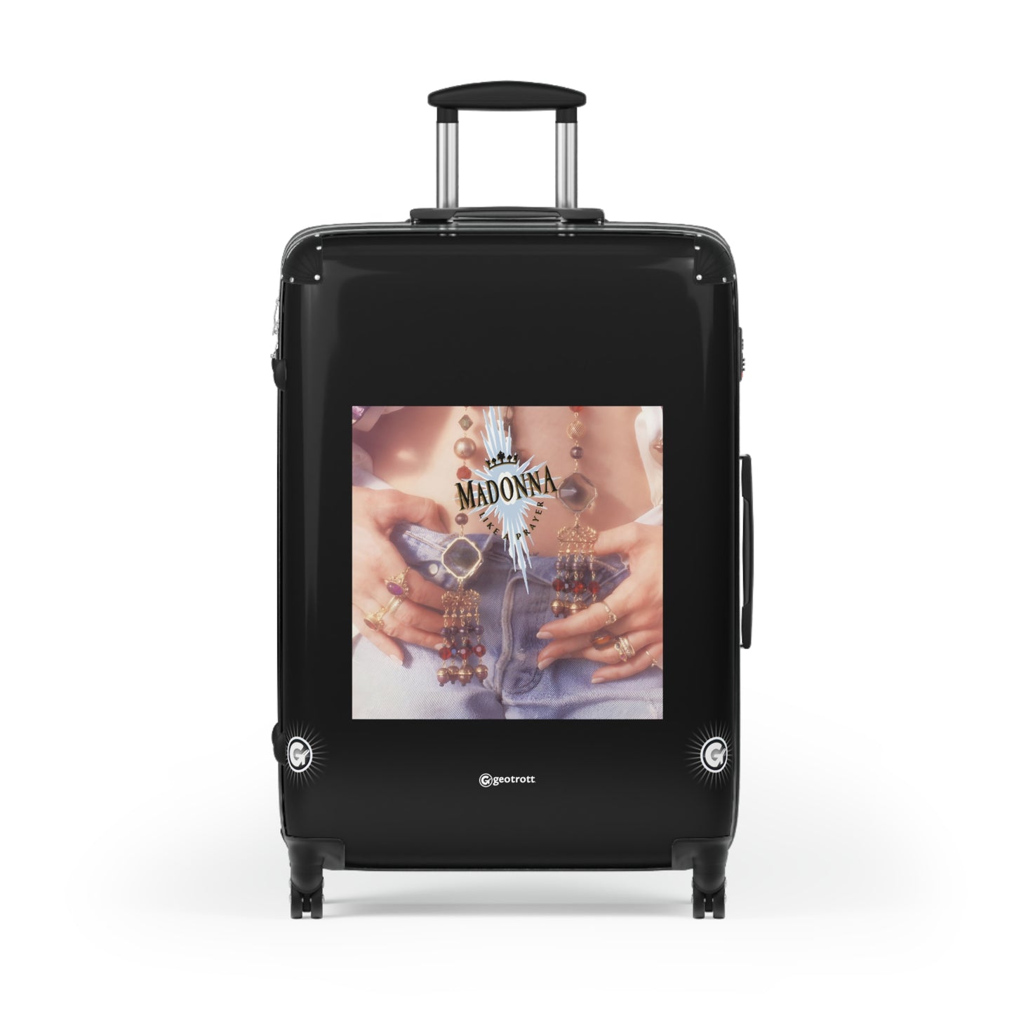 Madonna Like A Prayer Eighties Music Album Luggage Bag Rolling Suitcase Spinner