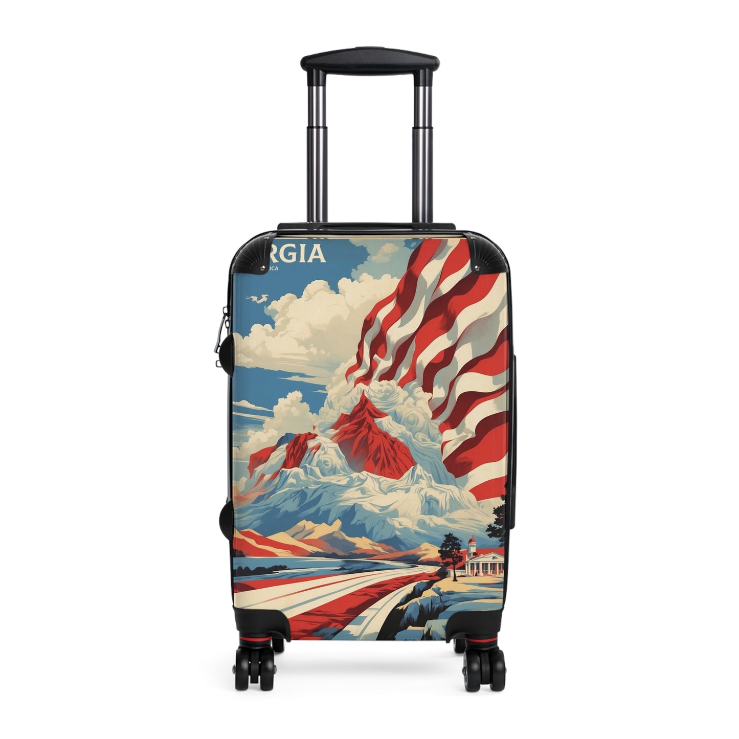 Georgia'S Majestic Heritage: Vintage Travel Poster, Patriotic American Landscape Vintage Travel Poster