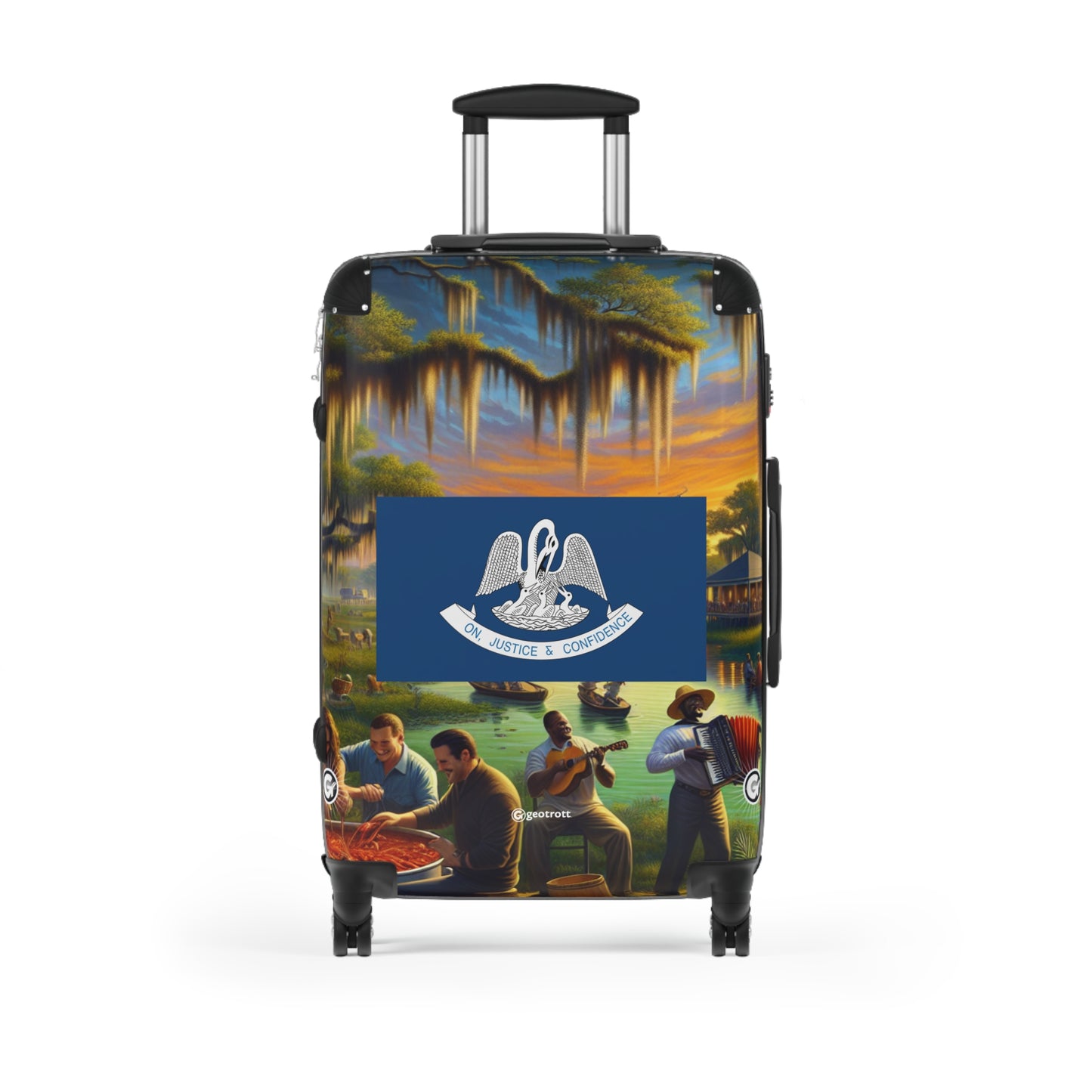 Louisiana Usa State Flags Luggage Bag Rolling Suitcase Spinner