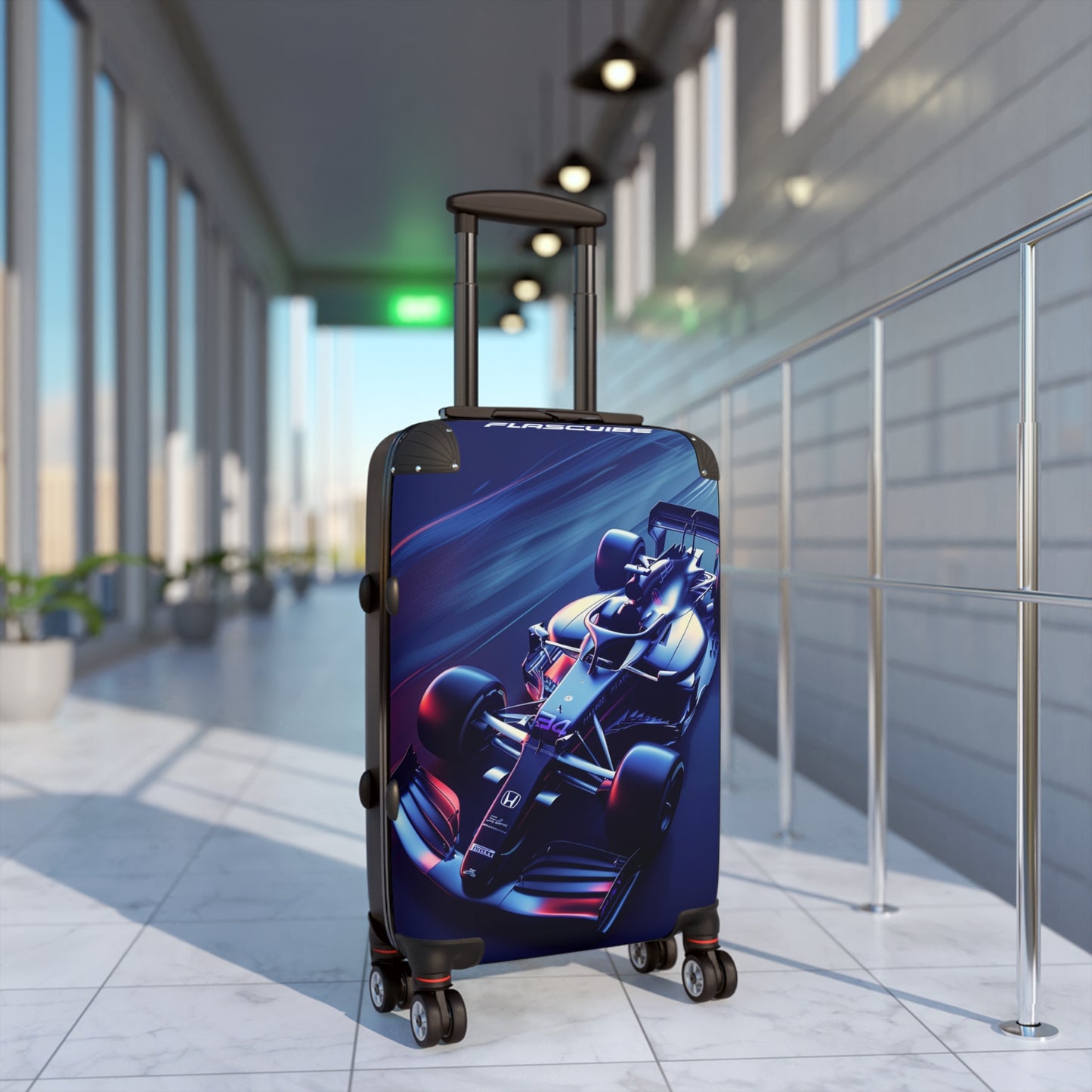 Formula 1 Futurism: High-Speed Honda Racing Car, Digital Motorsport Artwork With Dynamic Lighting