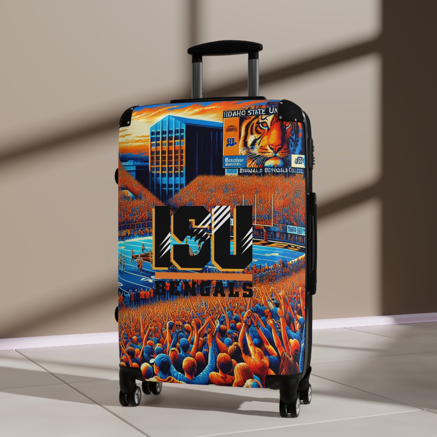 Idaho State University Bengals College Team Luggage Bag Rolling Suitcase Spinner