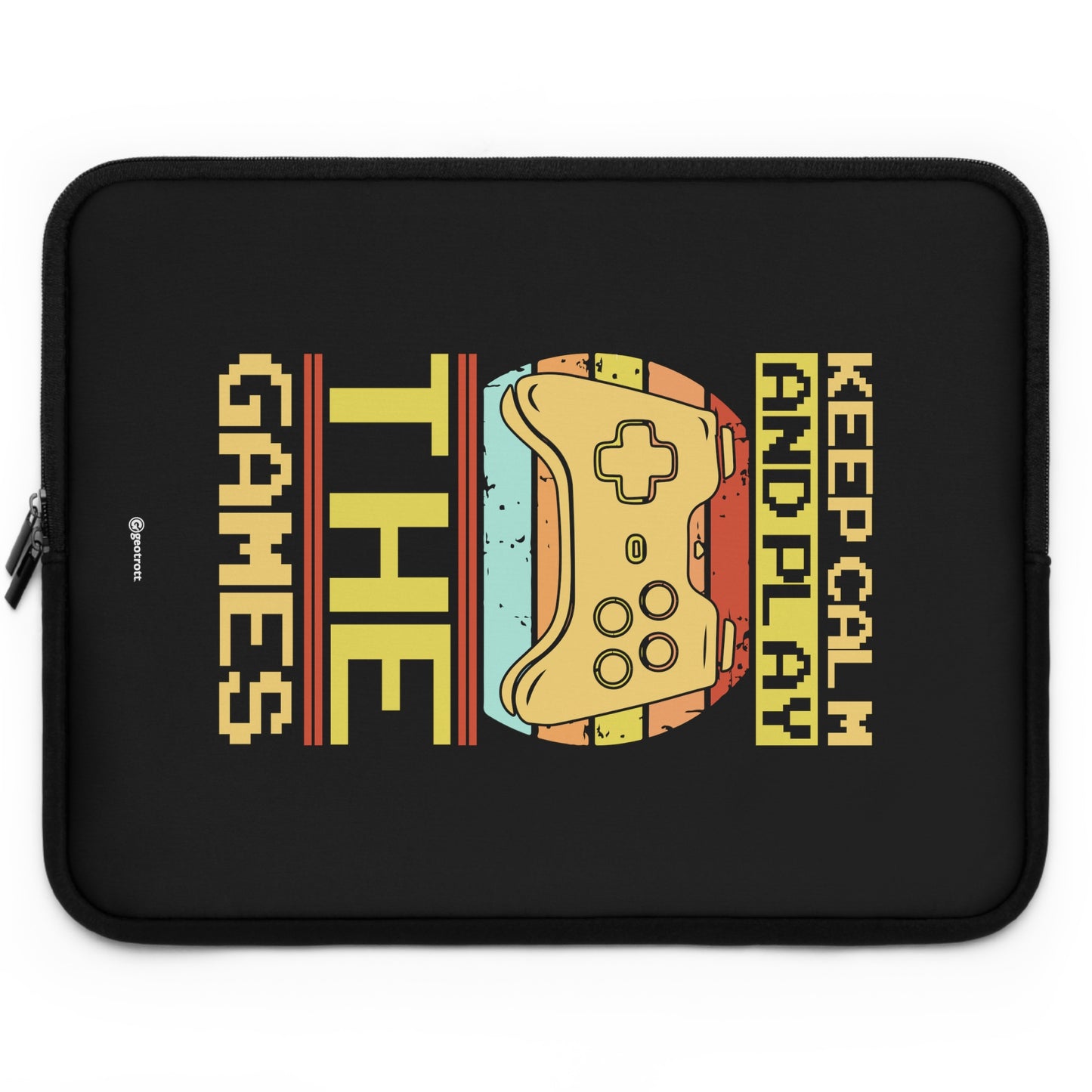 Keep Calm and play the Games Gamer Gaming Lightweight Smooth Neoprene Laptop Sleeve