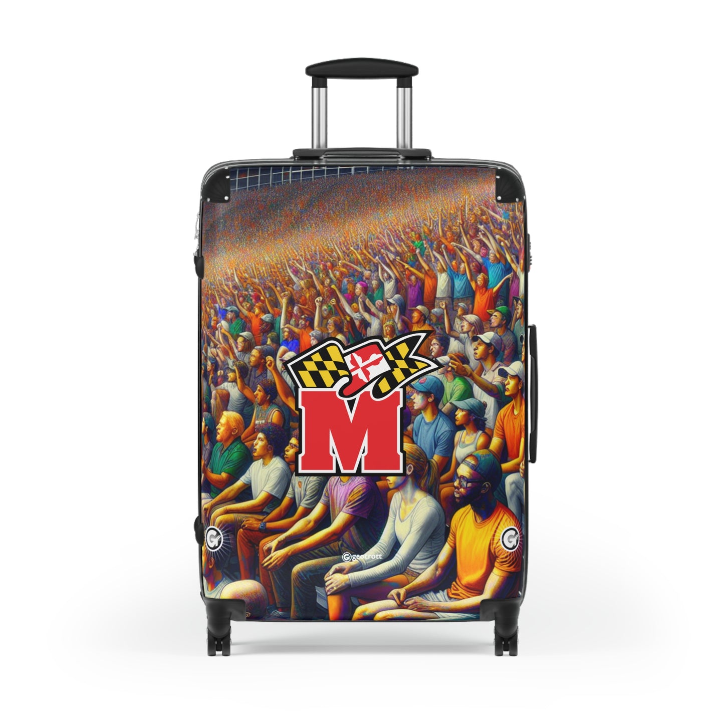 University Of Maryland Terrapins Women'S Varsity College Team Luggage Bag Rolling Suitcase Spinner