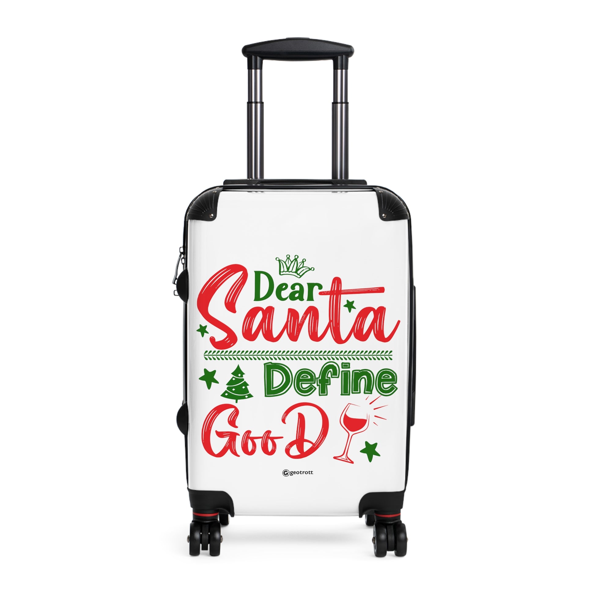 Dear Santa Define Good Christmas Season Luggage Bag Rolling Suitcase Spinner