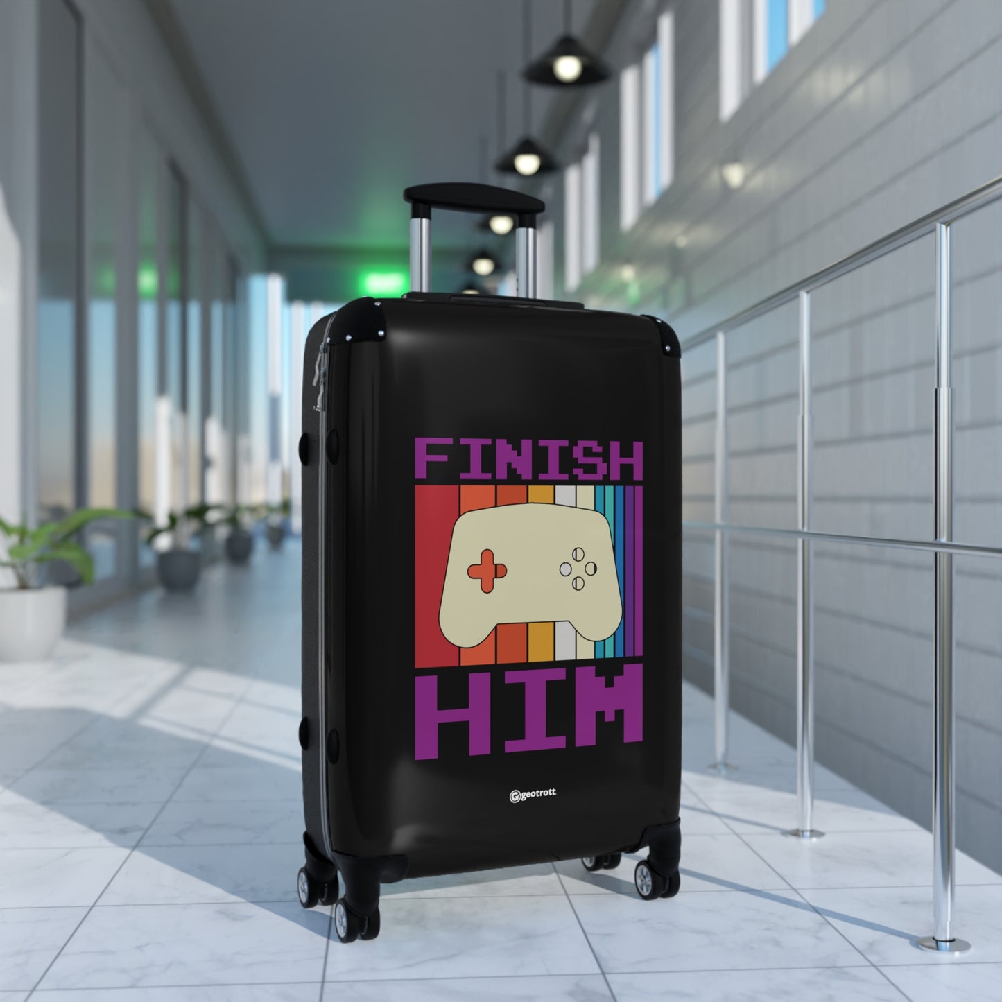 Finish Him Gamer Gaming Suitcase-Bags-Geotrott