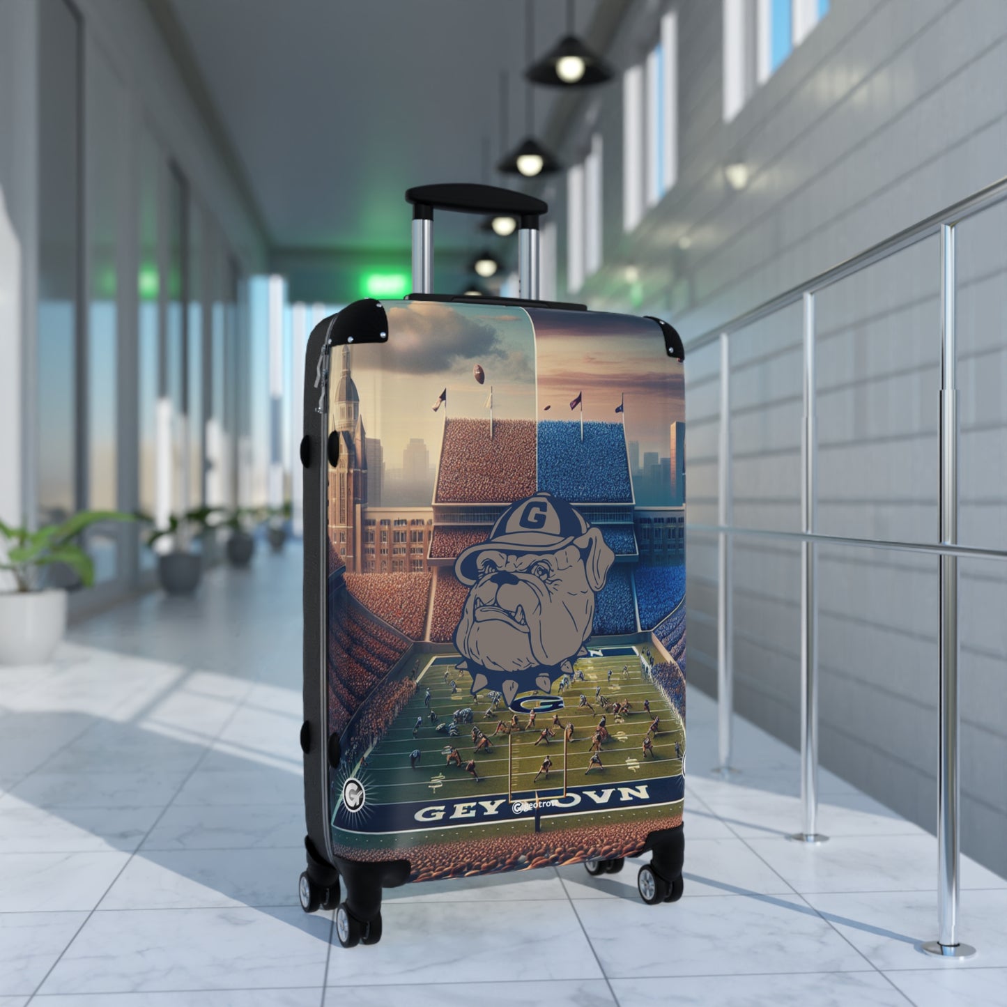 Georgetown Hoyas Football COLLEGE Team Luggage Bag Rolling Suitcase Spinner