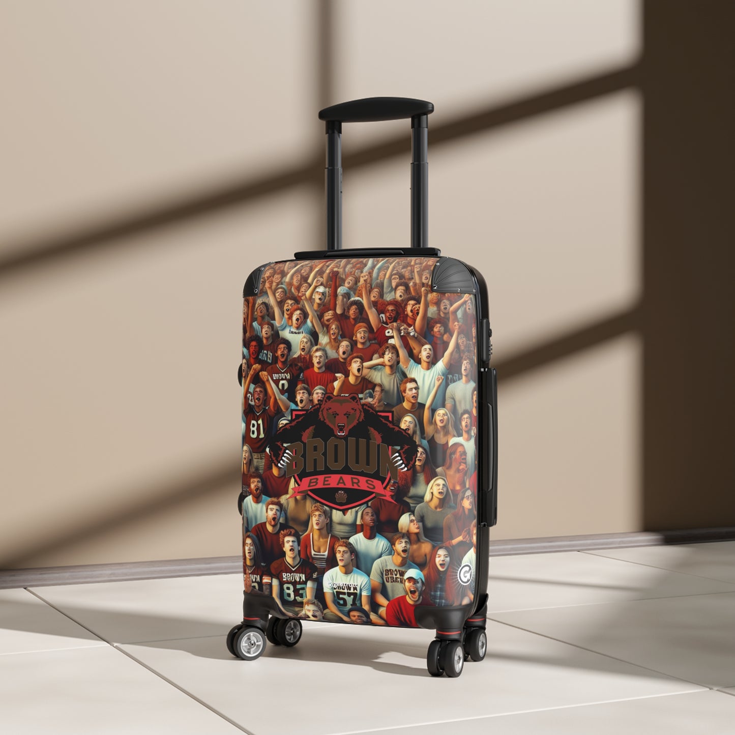 Brown Bears Brown University American Football University College Teams Luggage Bag Rolling Suitcase Spinner