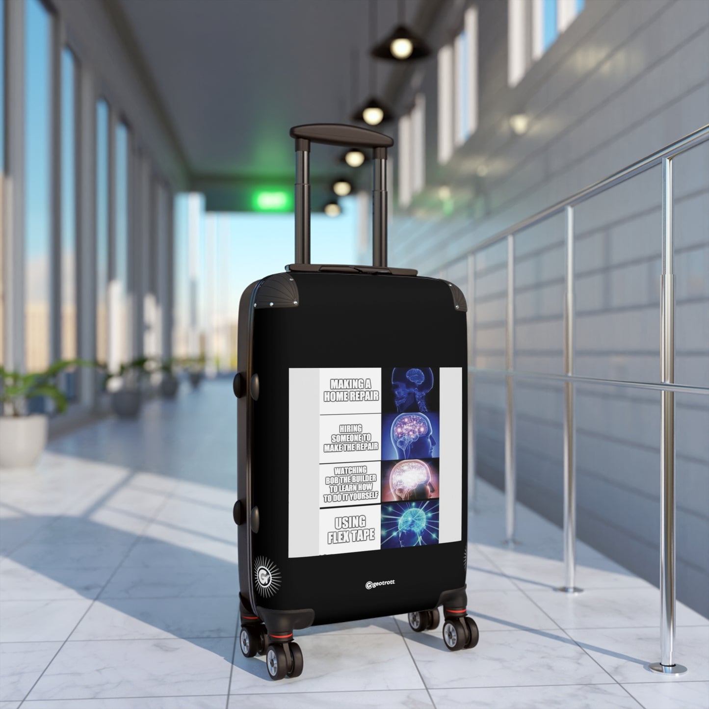 Making a Home Repair MEME Funny Inspirational Luggage Bag Rolling Suitcase Spinner