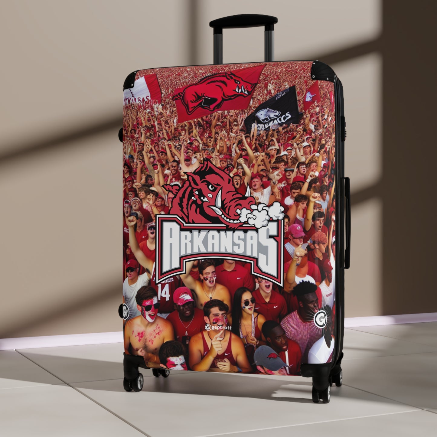 Arkansas Razorbacks Football Team Luggage Bag Rolling Suitcase Spinner