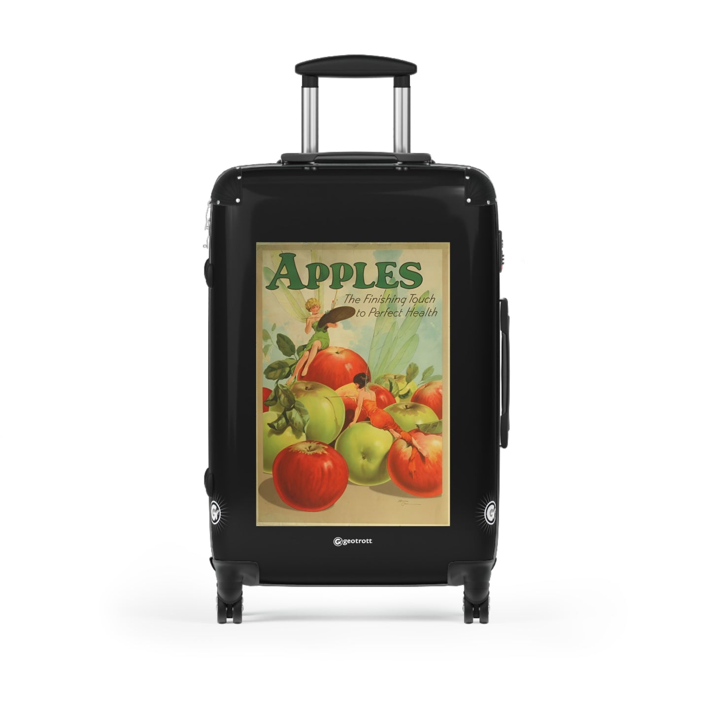 Apples The Finishing Touch To Perfect Health Vintage Posters Retro Ad Luggage Bag Rolling Suitcase Spinner