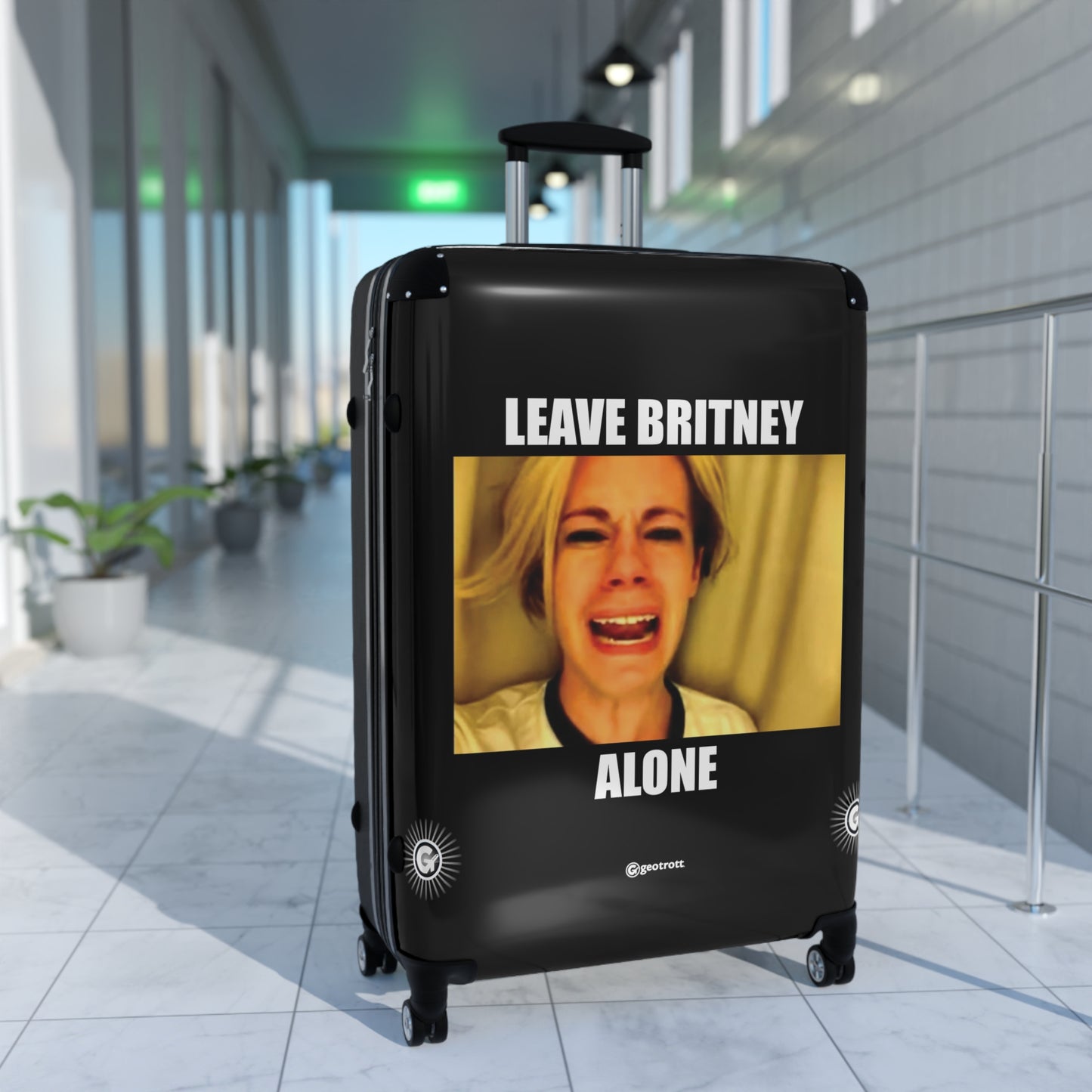 Leave Britney Alone MEME Funny Inspirational Luggage Bag Rolling Suitcase Spinner