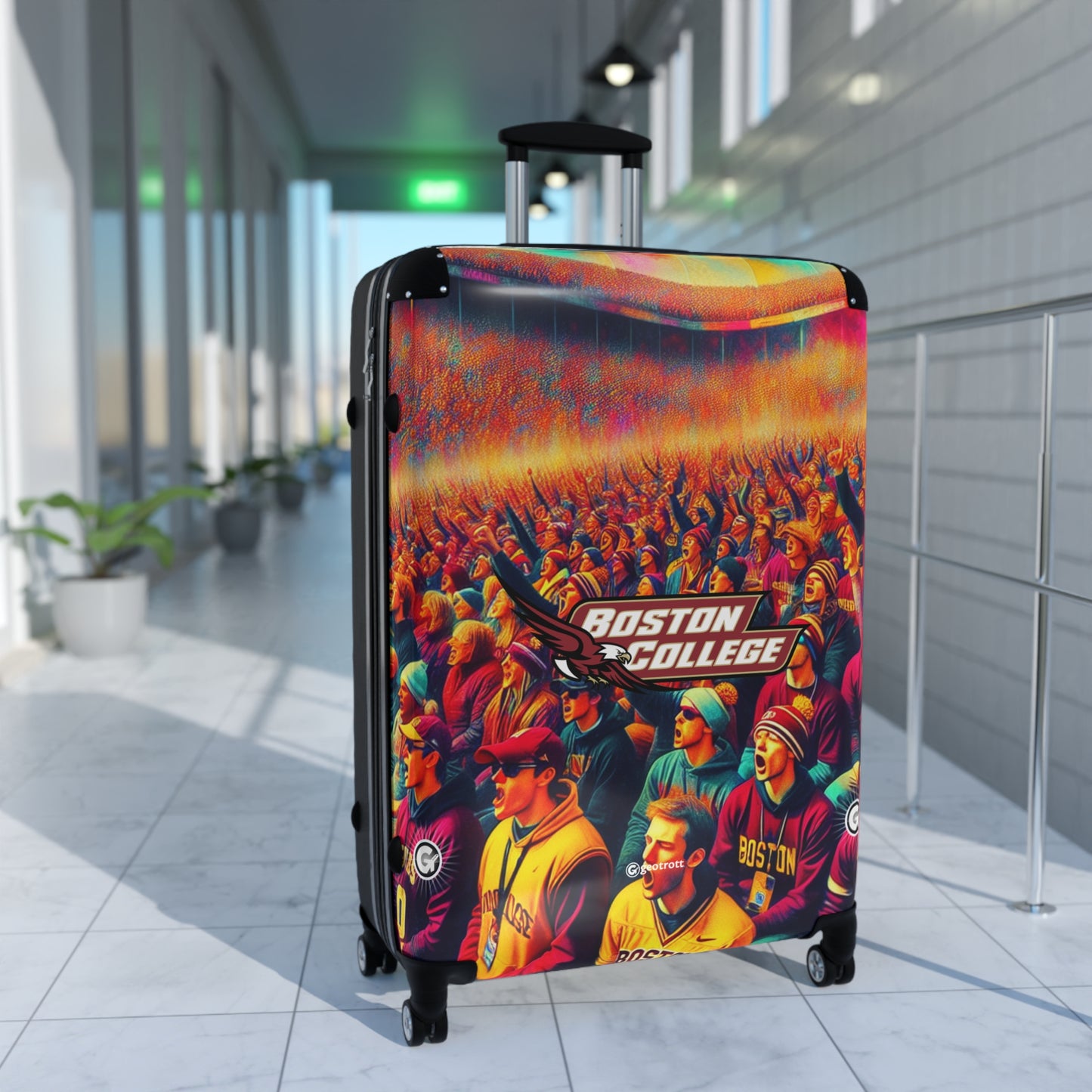Boston College Eagles College Team Luggage Bag Rolling Suitcase Spinner