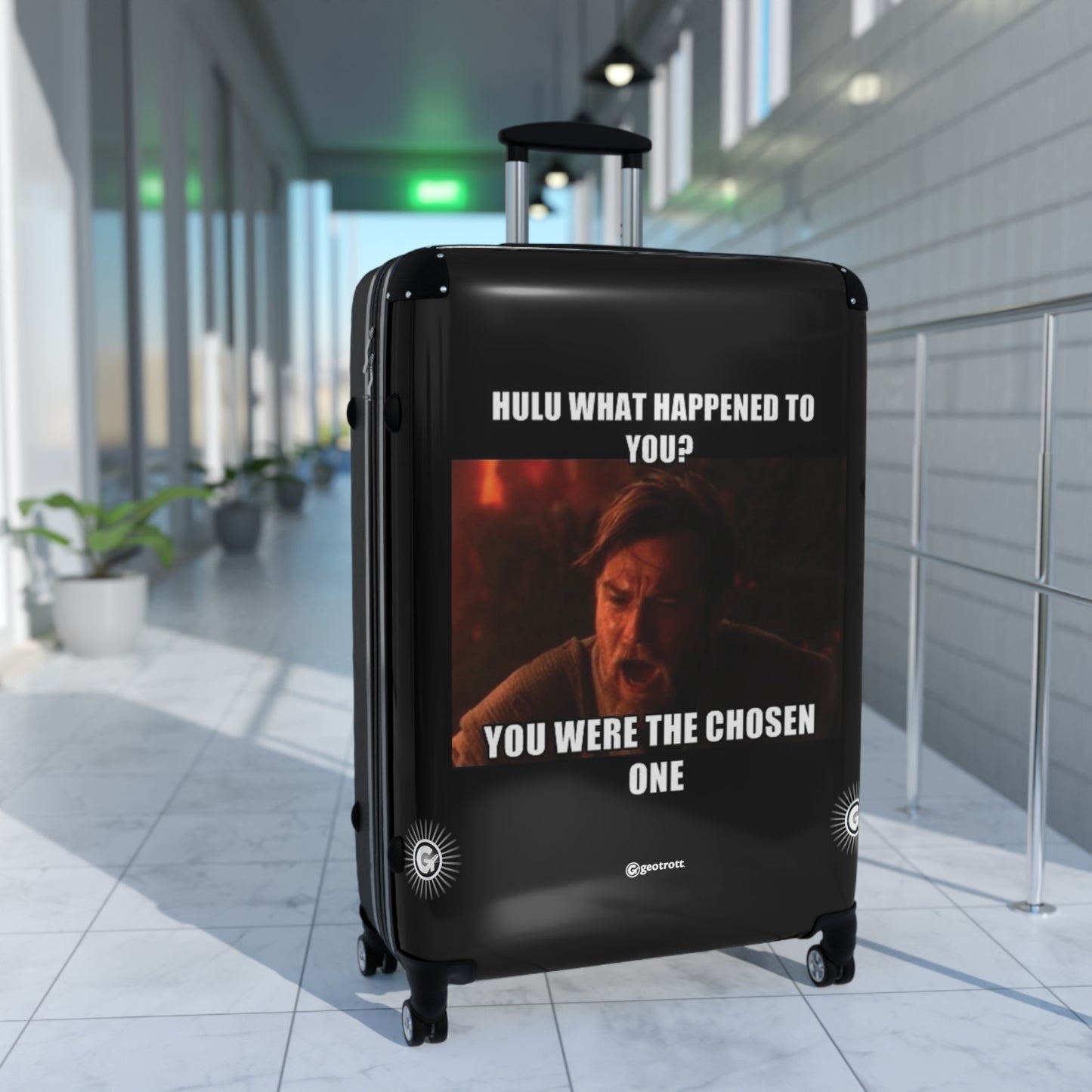 Obi-Wan Kenobi You were the chosen one! HULU MEME Funny Inspirational Luggage Bag Rolling Suitcase Spinner