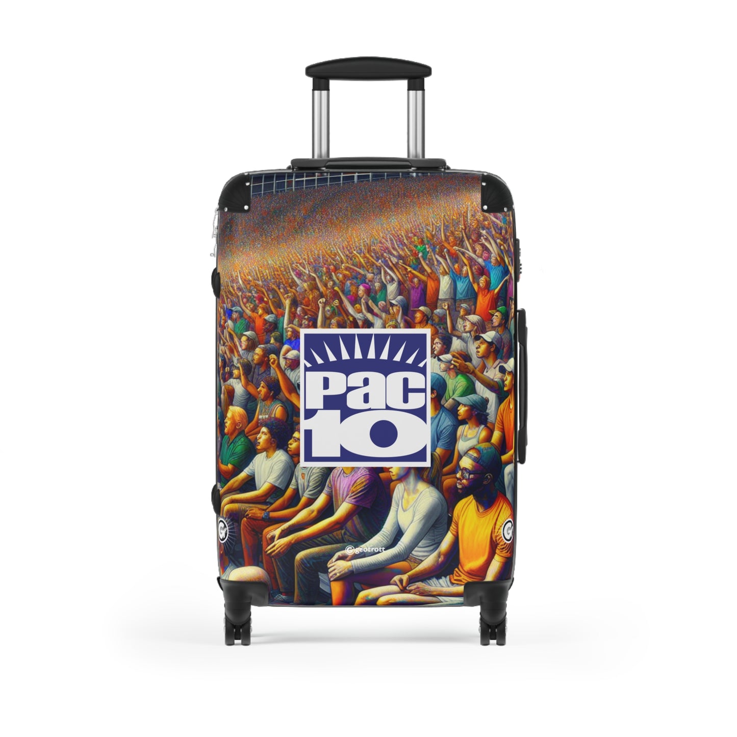 Pac 10 Collegiate Western Athletic Conference Luggage Bag Rolling Suitcase Spinner