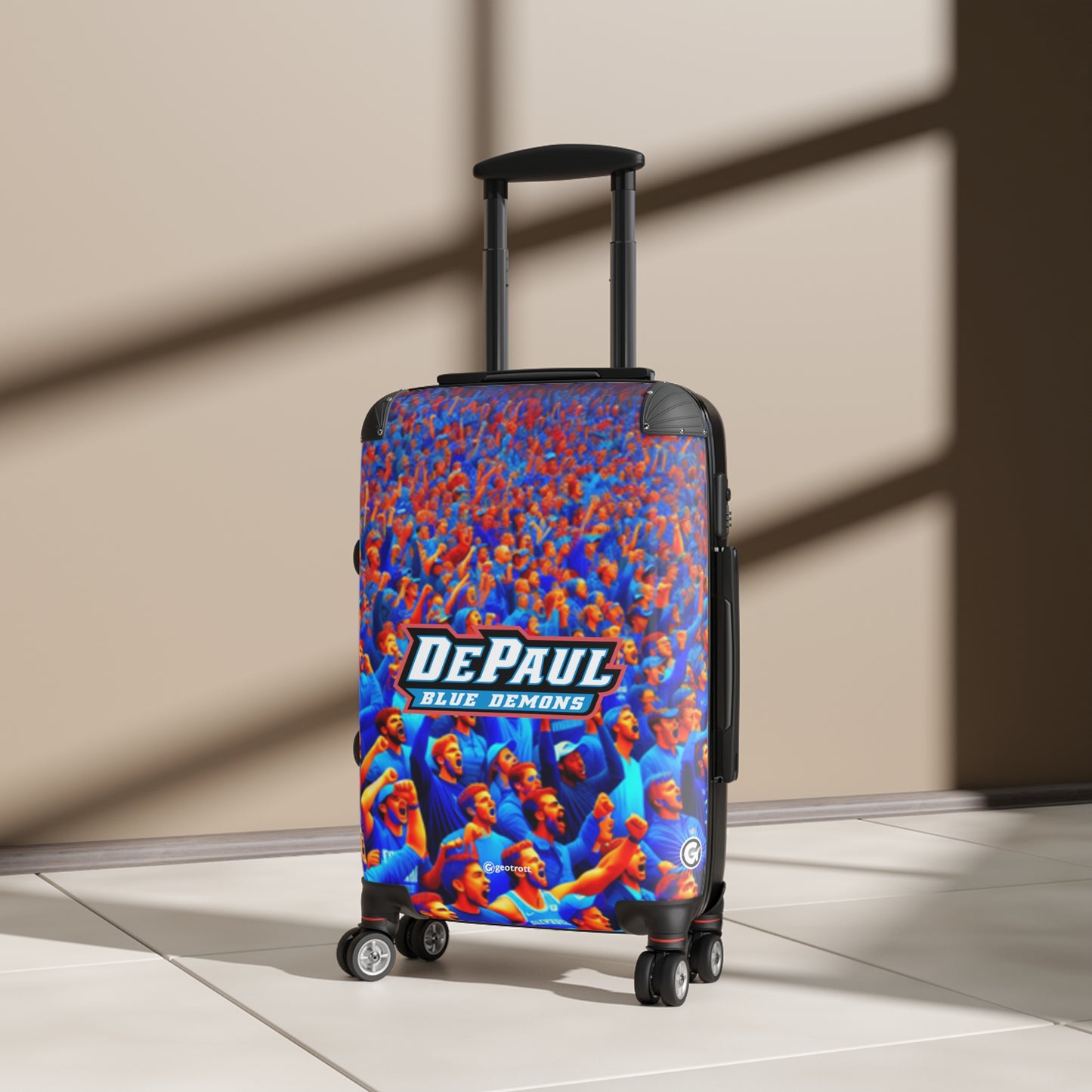 DePaul Blue Demons Mens Basketball COLLEGE Team Luggage Bag Rolling Suitcase Spinner