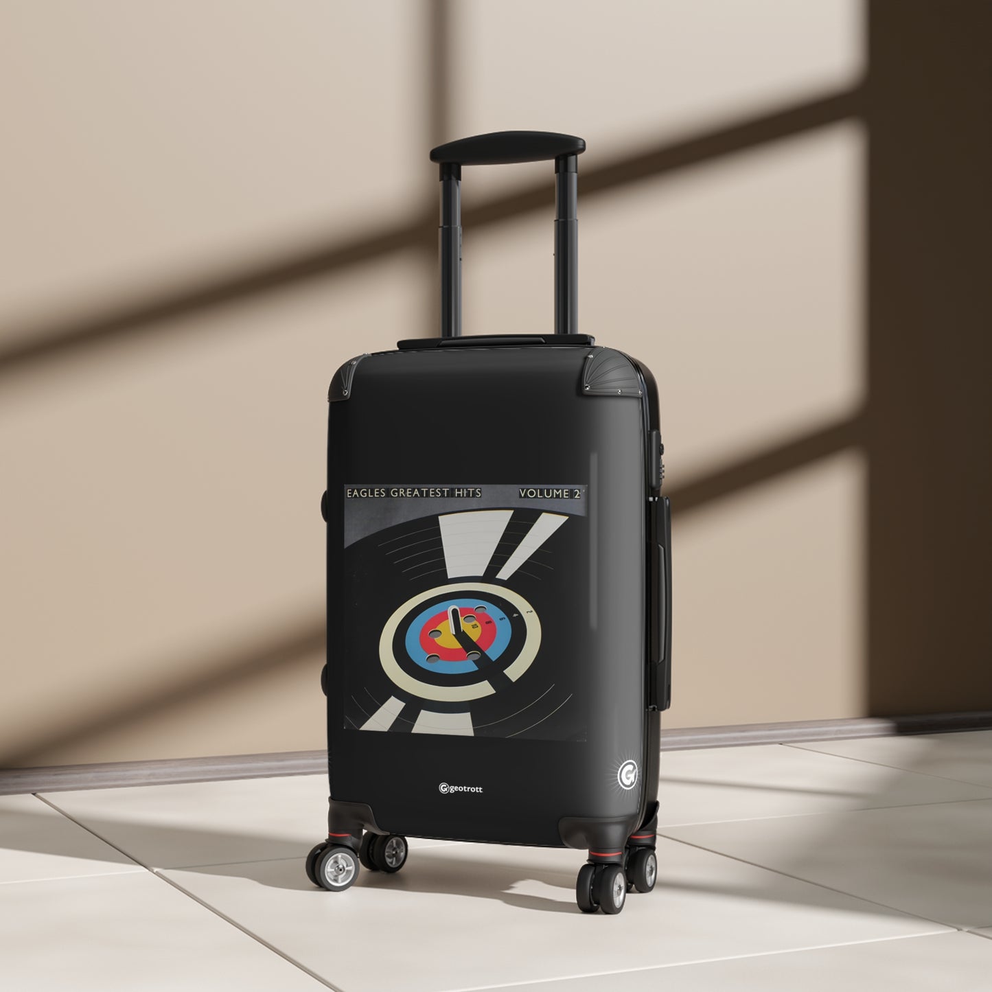 Eagles Greatest Hits Volume 2 Eighties Music Album Luggage Bag Rolling Suitcase Spinner