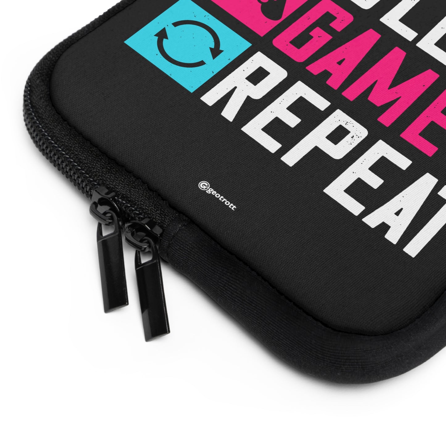 Eat Sleep Game Repeat Gamer Gaming Lightweight Smooth Neoprene Laptop Sleeve