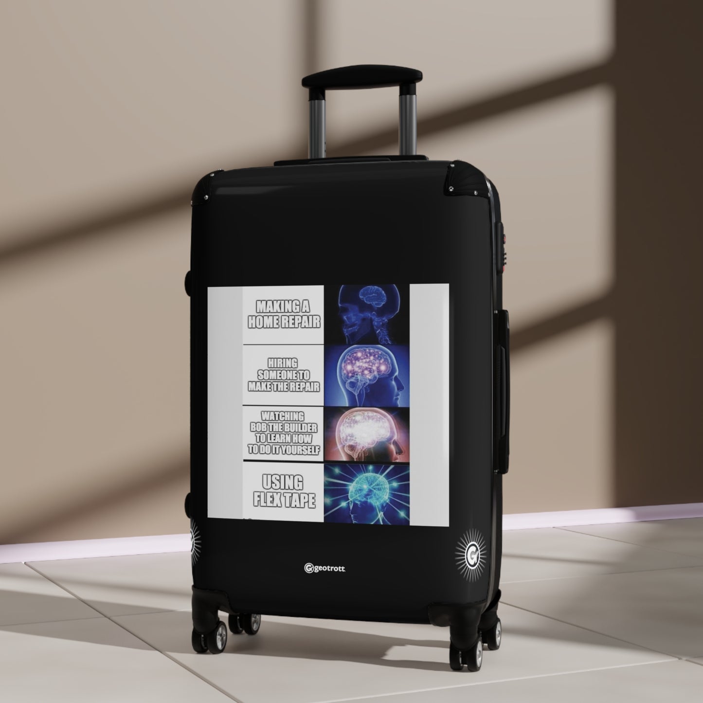 Making a Home Repair MEME Funny Inspirational Luggage Bag Rolling Suitcase Spinner