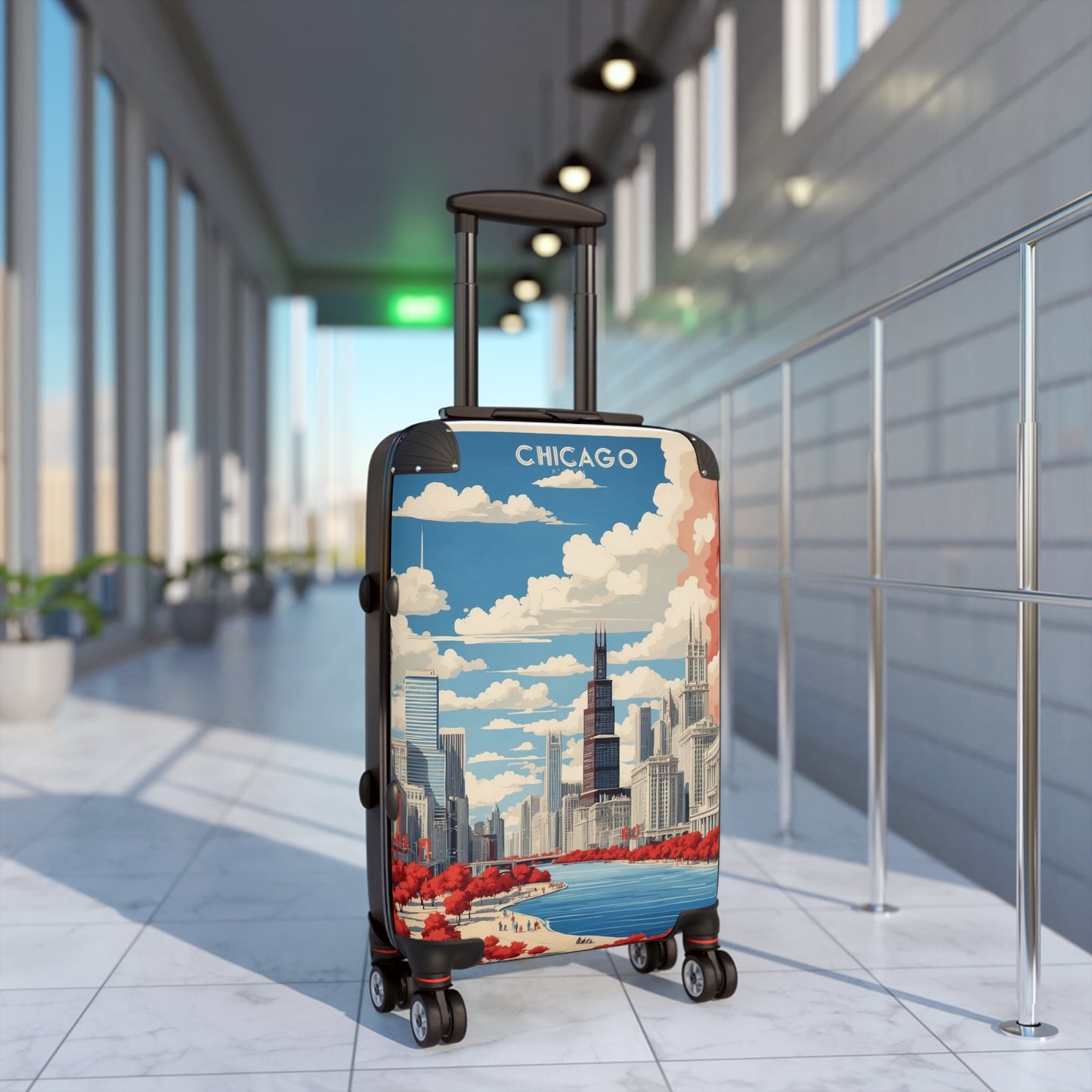Chicago'S Urban Splendor: Vintage Travel Poster, Iconic Skyline Art Vintage Travel Poster