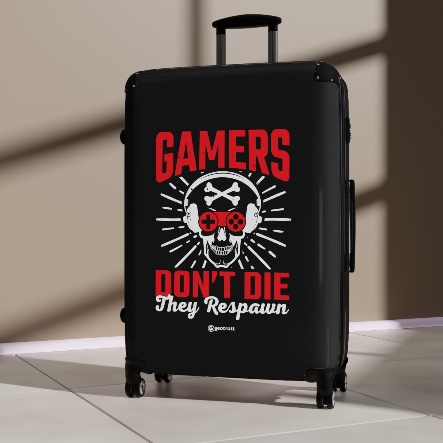 Gamers don't die they Respawn Gamer Gaming Suitcase-Bags-Geotrott