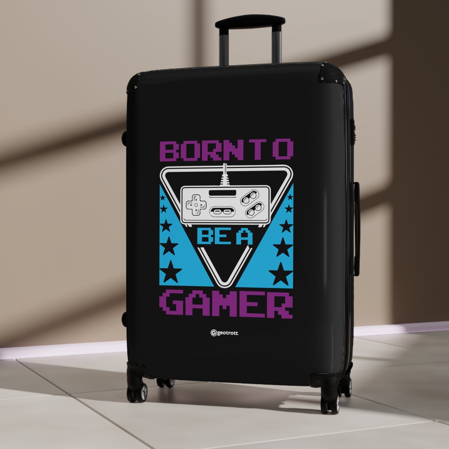 Born to be a Gamer Gamer Gaming Suitcase-Bags-Geotrott