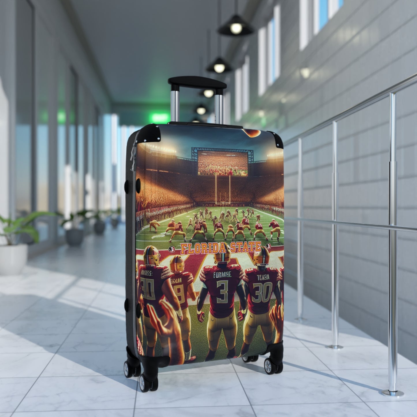 Florida State Seminoles College Football Team Luggage Bag Rolling Suitcase Spinner