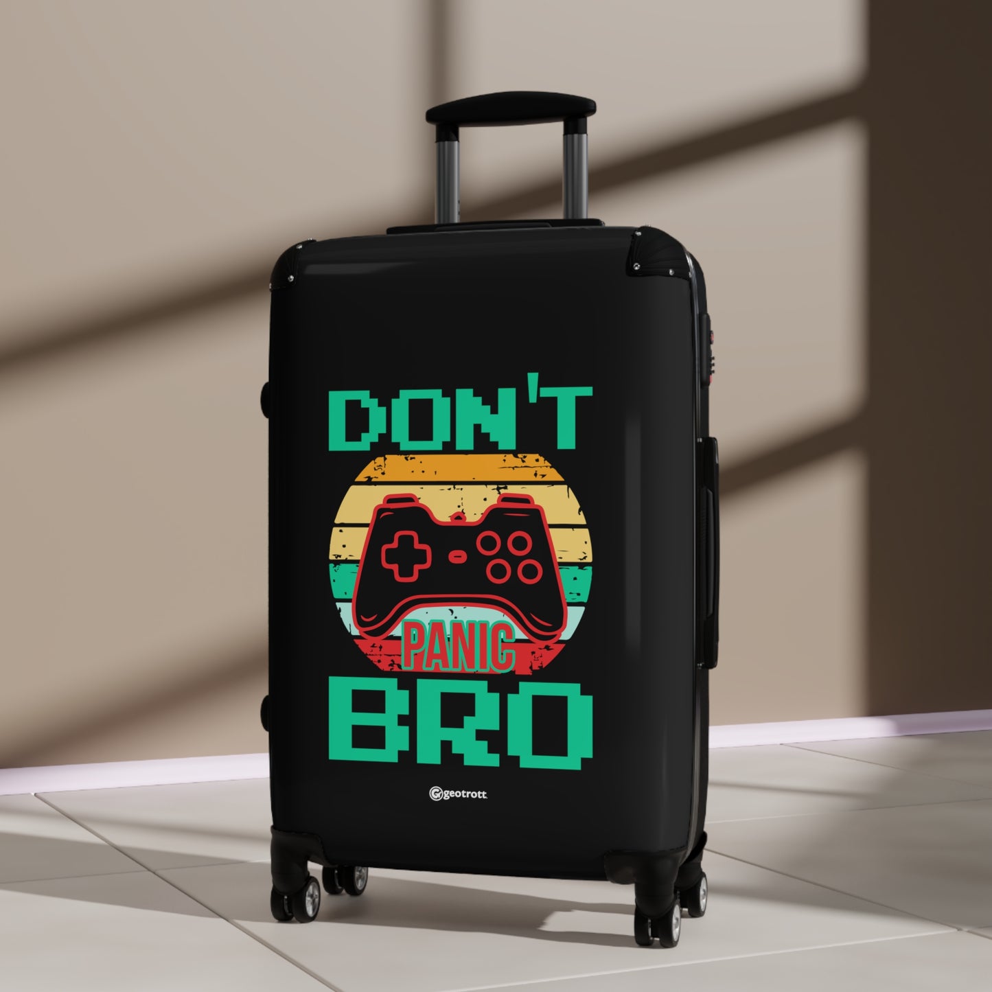 Don't Panic Bro Gamer Gaming Suitcase-Bags-Geotrott