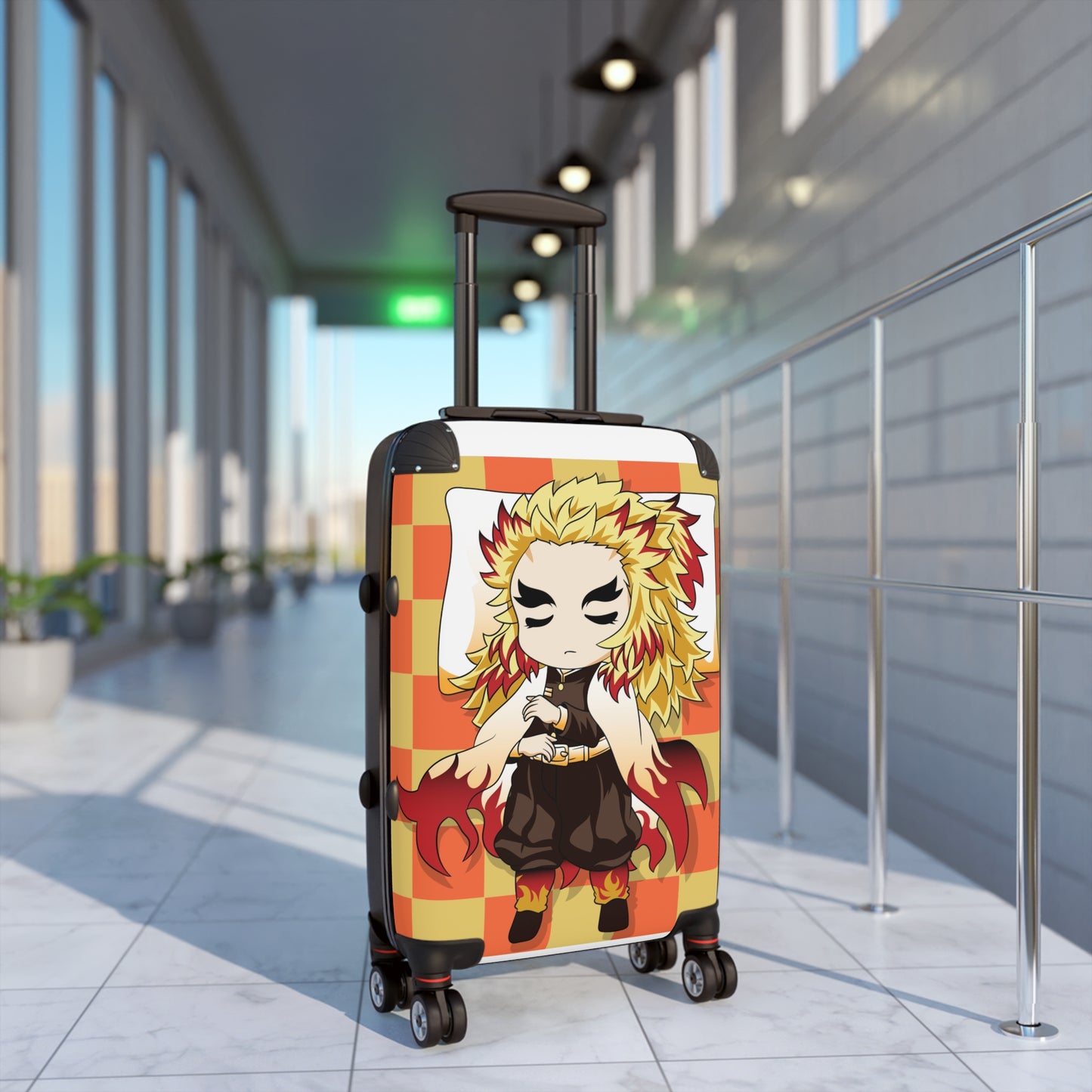 Fiery Dreams: Chibi Anime Character, Flame-Haired Sleeper
