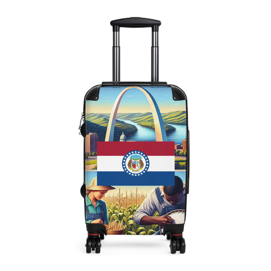 Missouri Usa State Flags Luggage Bag Rolling Suitcase Spinner