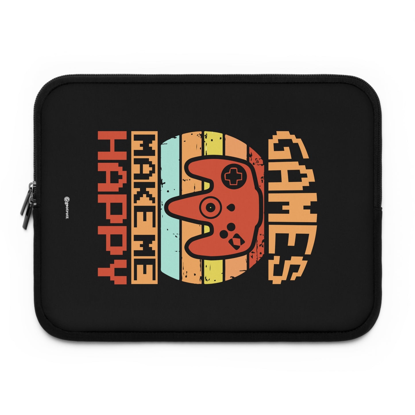 Games Make Me Happy 3 Gamer Gaming Lightweight Smooth Neoprene Laptop Sleeve