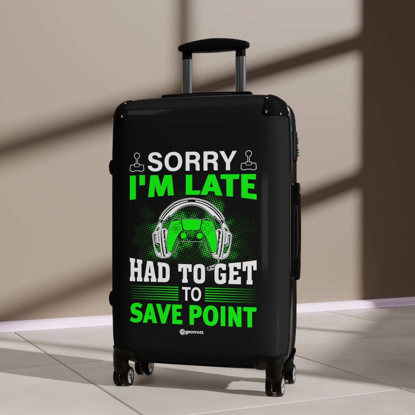 Sorry I'M Late I Had To Get To The Save Point Gamer Gaming Suitcase