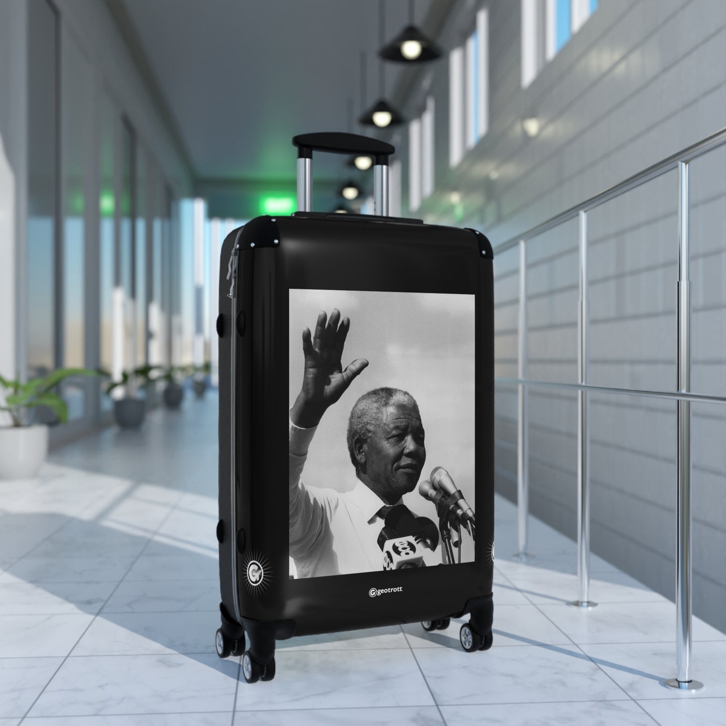 Nelson Mandela The Civil Rights Movement 20Th Century Photos Luggage Bag Rolling Suitcase Spinner