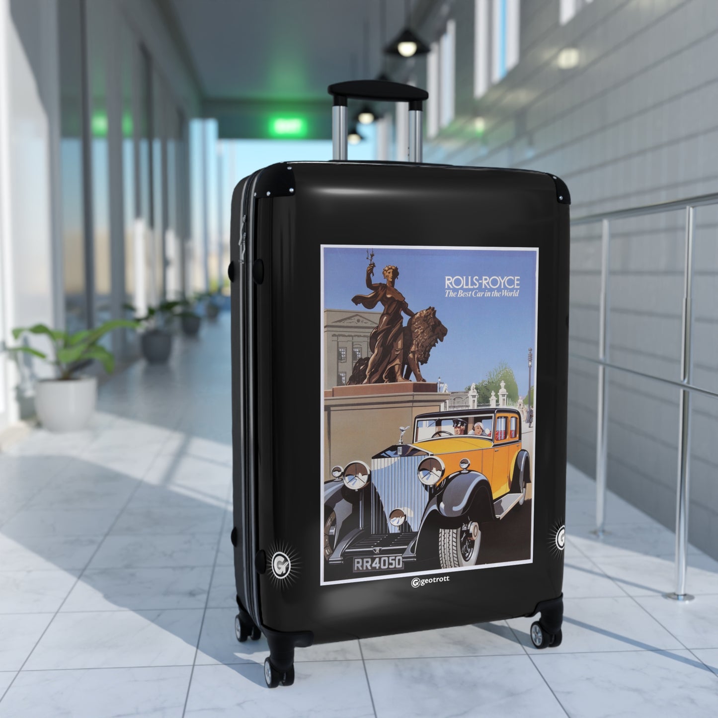 Rolls Royce Rr4050 Vintage Posters Retro Ad Luggage Bag Rolling Suitcase Spinner