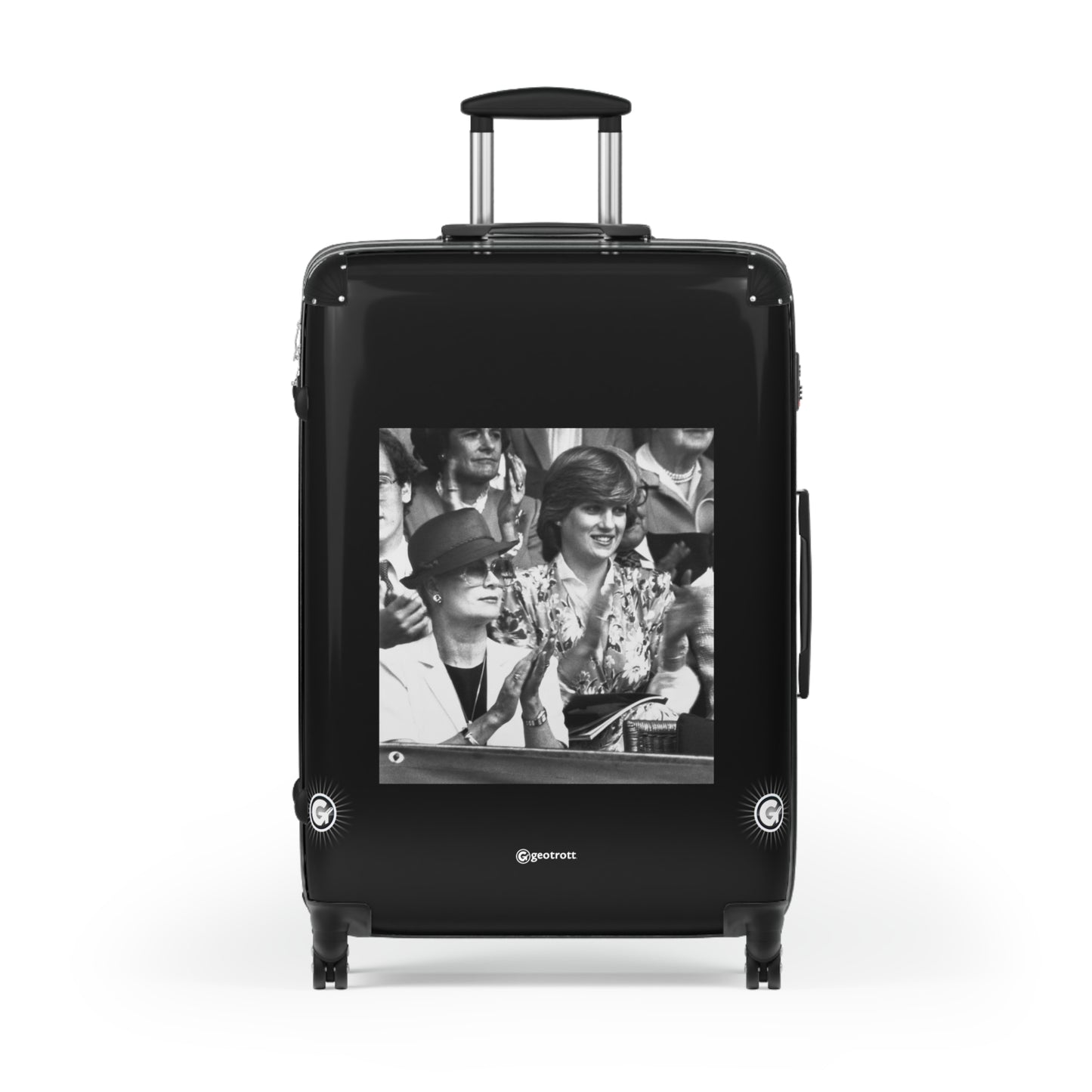 Princess Grace And Lady Diana Spencer Applauding 20Th Century Photos Luggage Bag Rolling Suitcase Spinner
