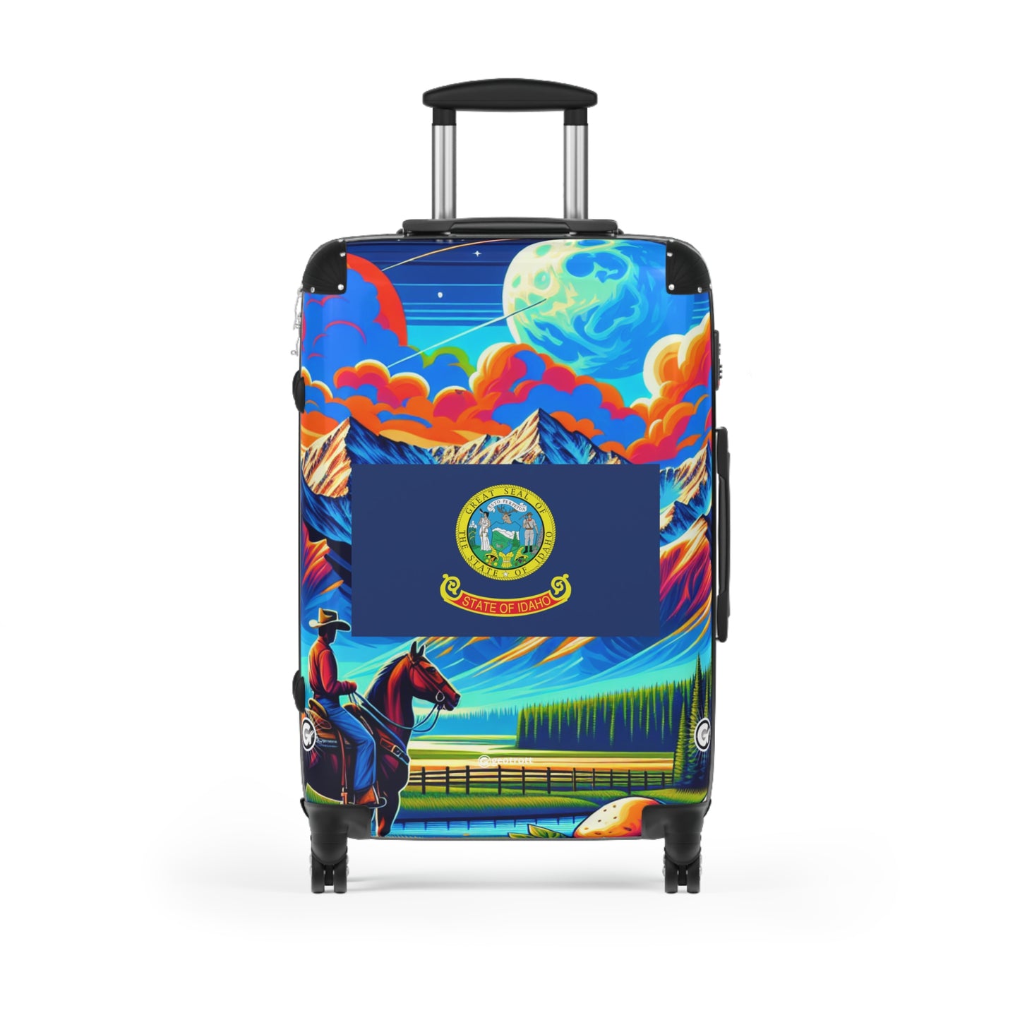 Idaho Usa State Flags Luggage Bag Rolling Suitcase Spinner