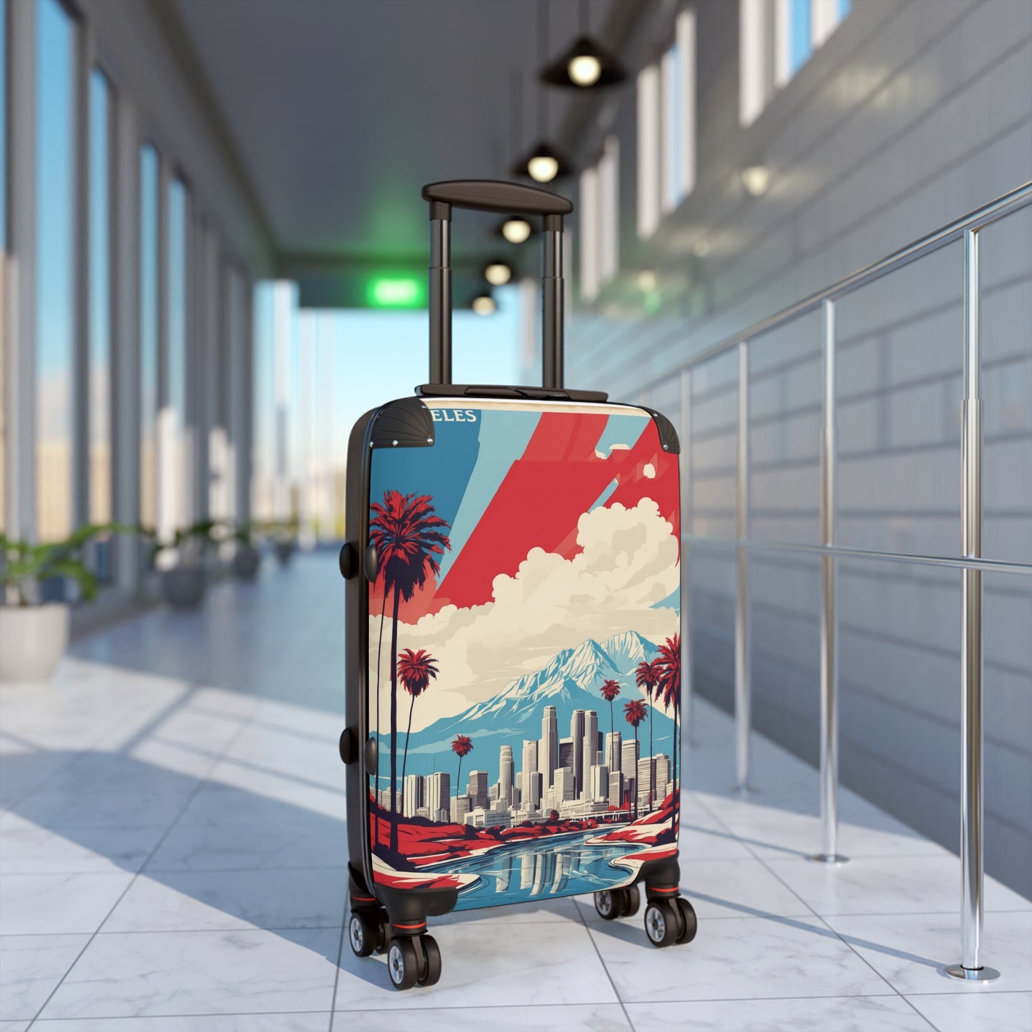 Los Angeles Dreamscape: Vintage Travel Poster, Urban Skyline And Palm Trees Vintage Travel Poster