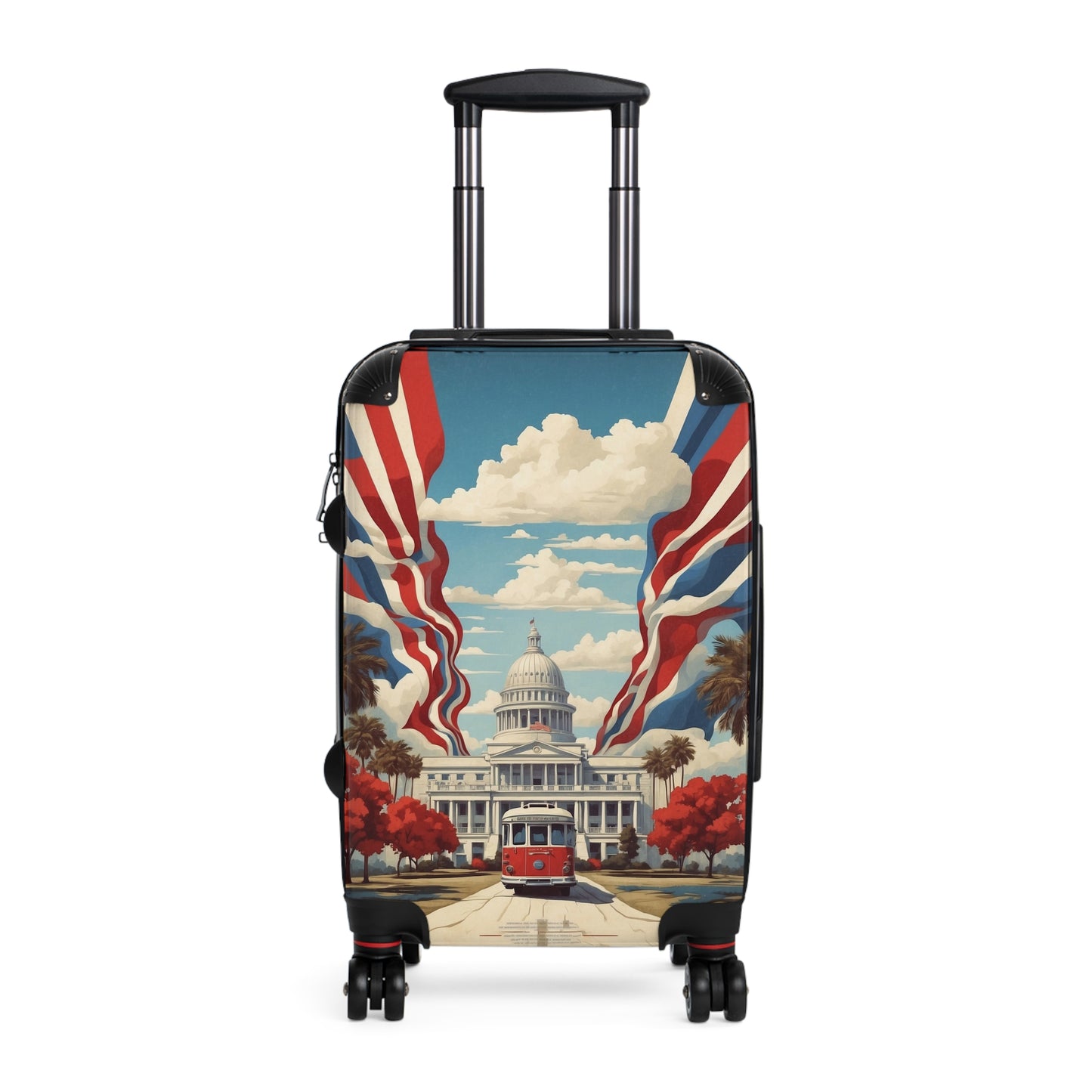 Alabama'S Capital Glory: Vintage Montgomery Travel Poster, Patriotic American Landmark Art Vintage Travel Poster