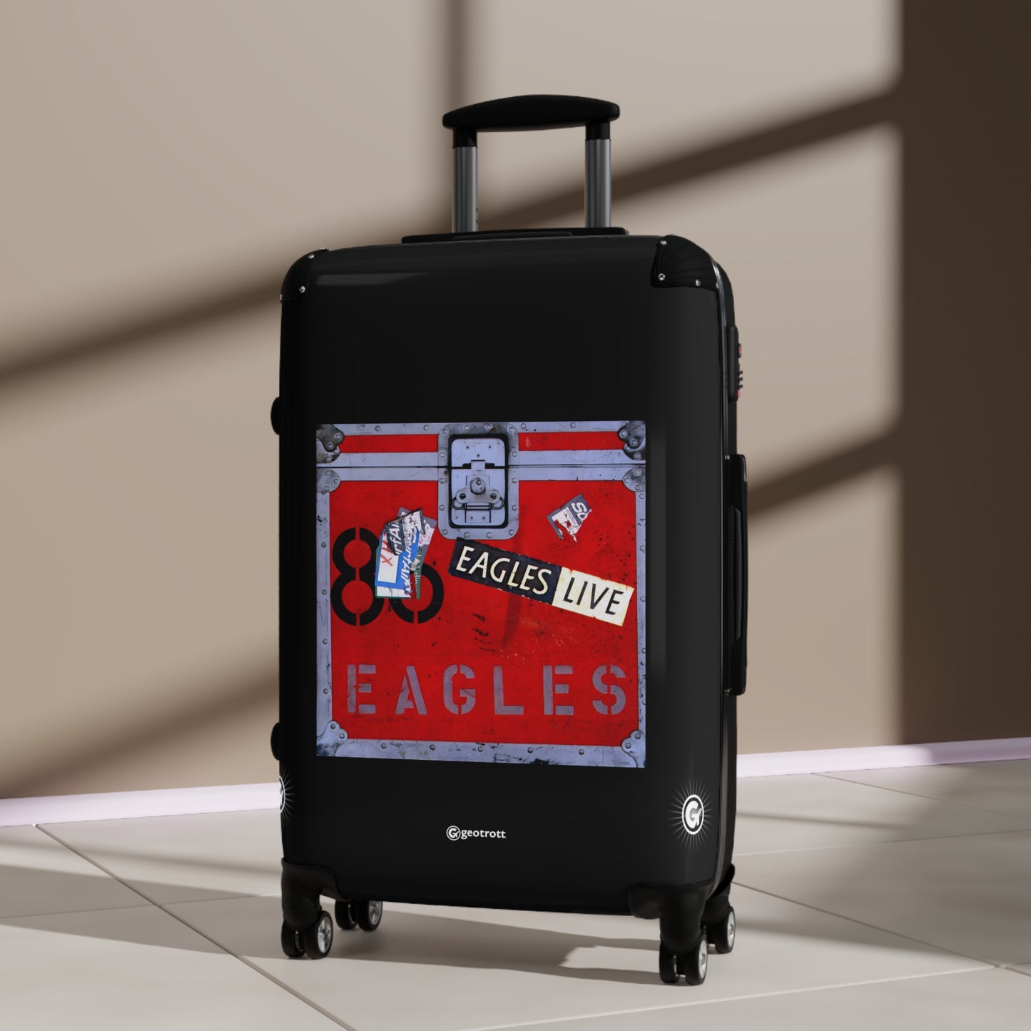 Eagles Live Eighties Music Album Luggage Bag Rolling Suitcase Spinner