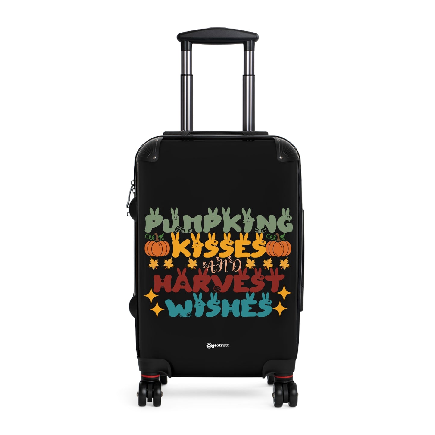 Pumpkin Kisses Harvest Wishes Thanksgiving Season Luggage Bag Rolling Suitcase Spinner