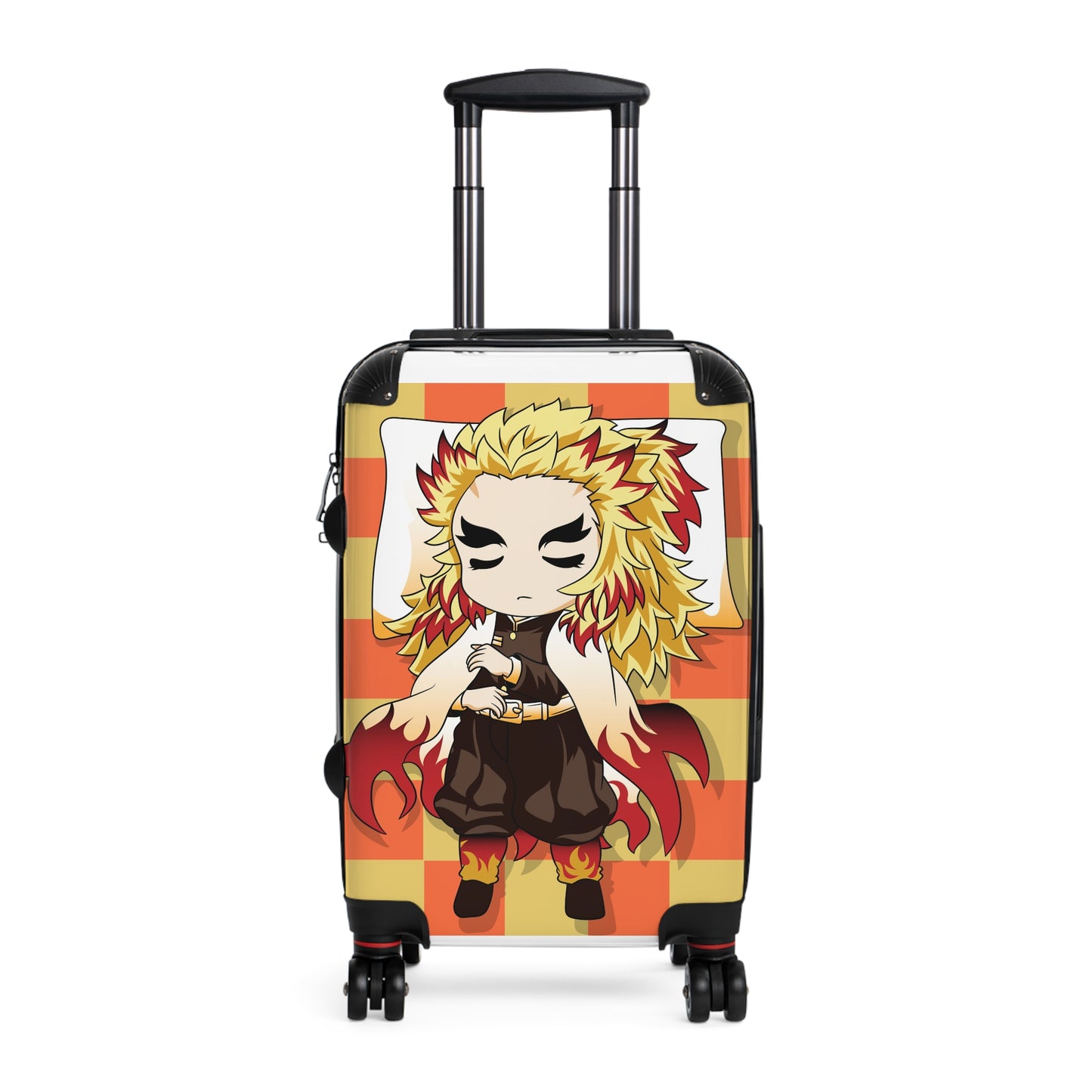 Fiery Dreams: Chibi Anime Character, Flame-Haired Sleeper