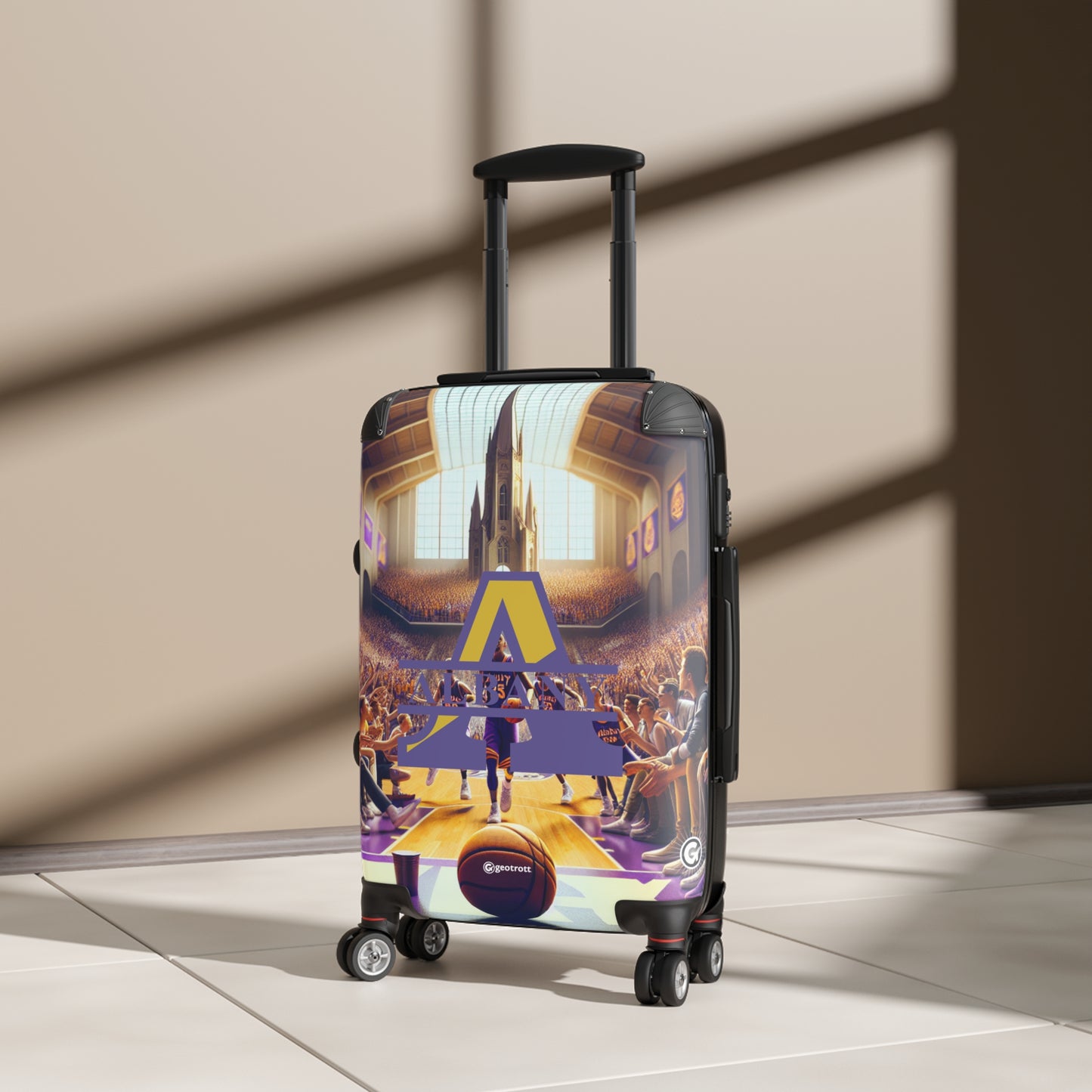 Albany Great Danes University College Teams Luggage Bag Rolling Suitcase Spinner