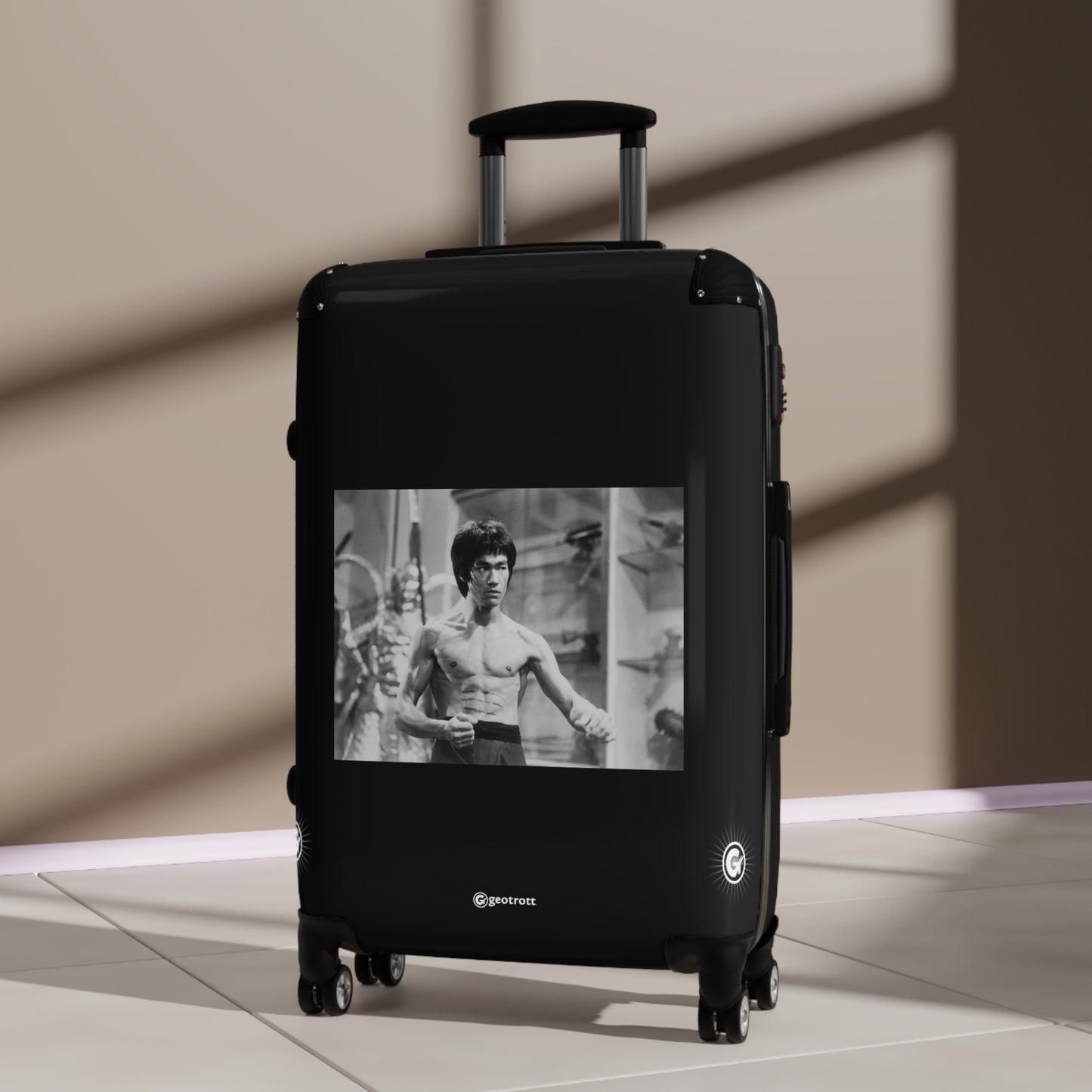 Bruce Lee Fighting Huntress Enter The Dragon 20Th Century Photos Luggage Bag Rolling Suitcase Spinner