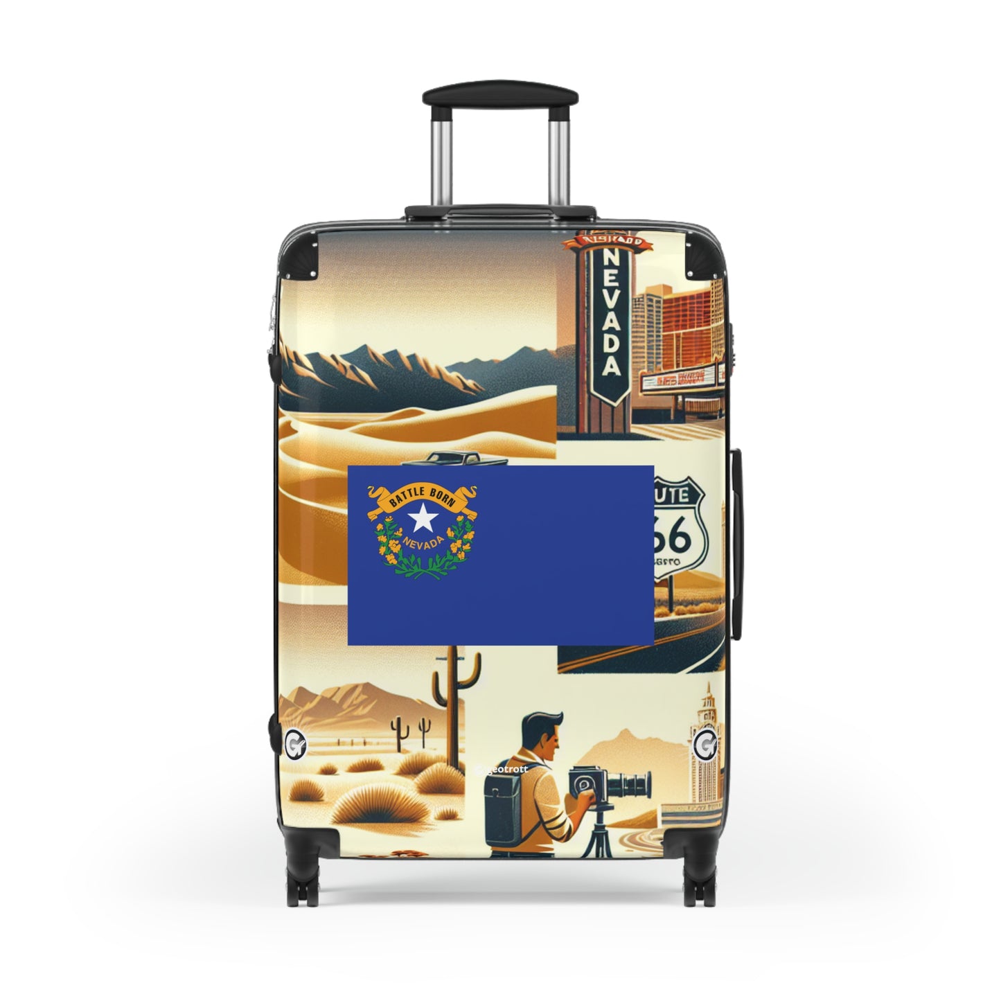 Nevada Usa State Flags Luggage Bag Rolling Suitcase Spinner