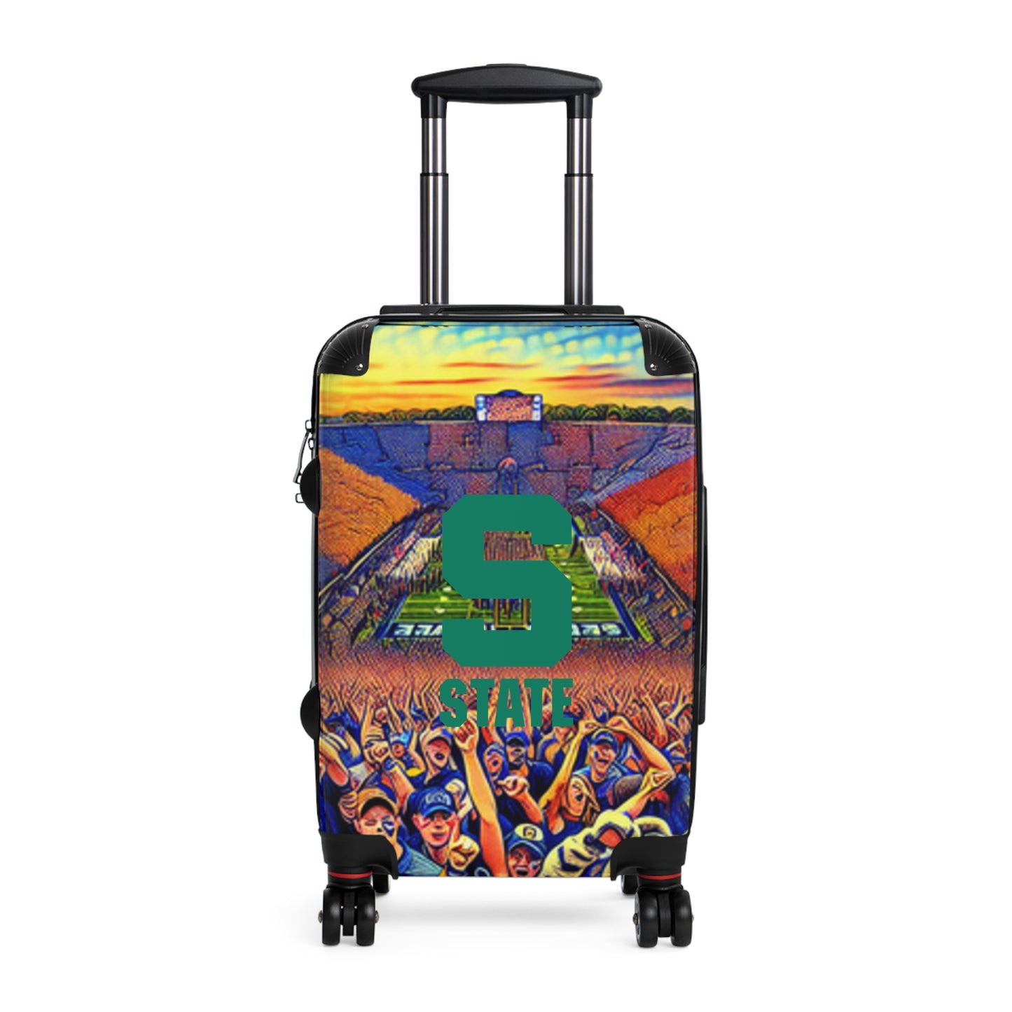 Michigan State University Spartans Football College Team Luggage Bag Rolling Suitcase Spinner