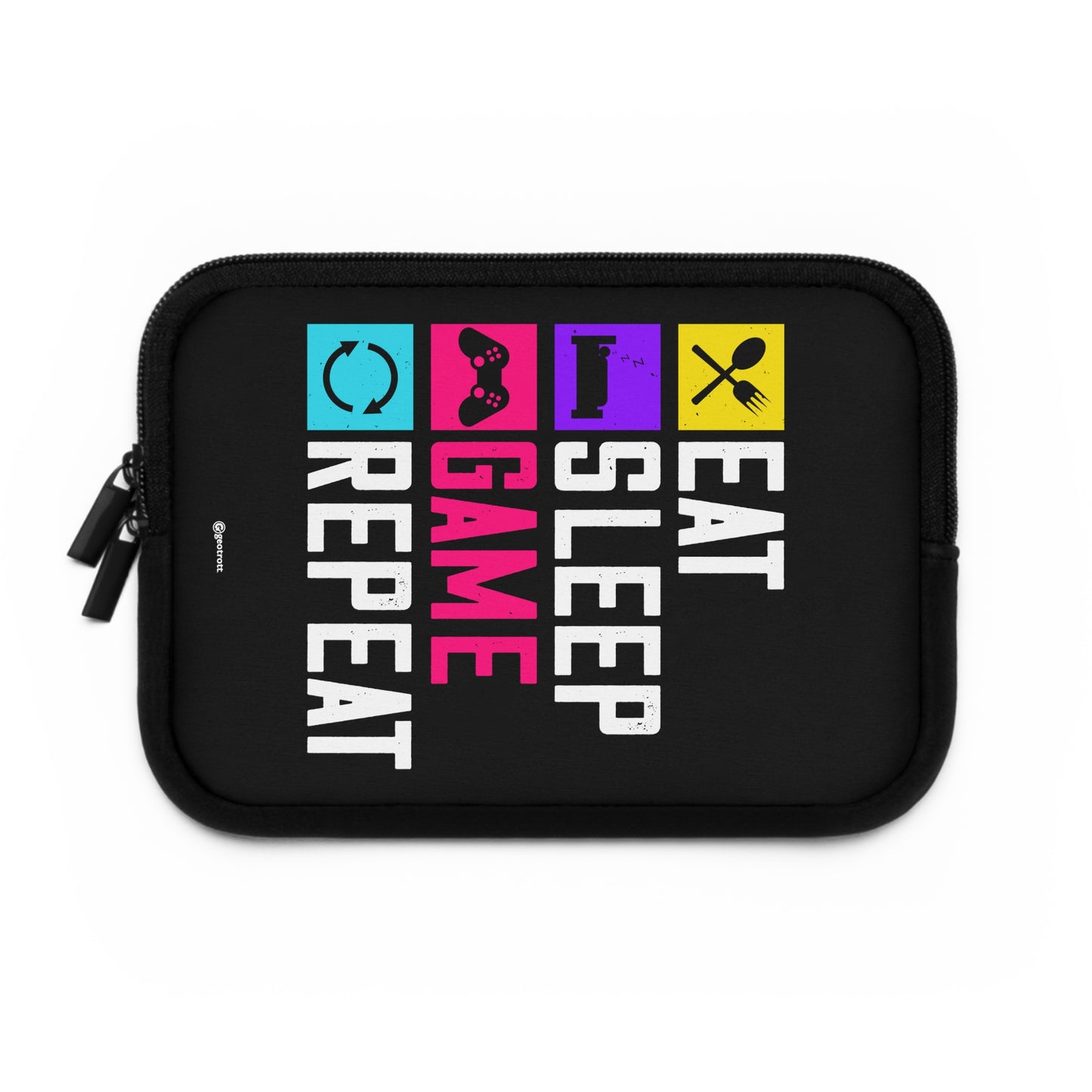 Eat Sleep Game Repeat Gamer Gaming Lightweight Smooth Neoprene Laptop Sleeve