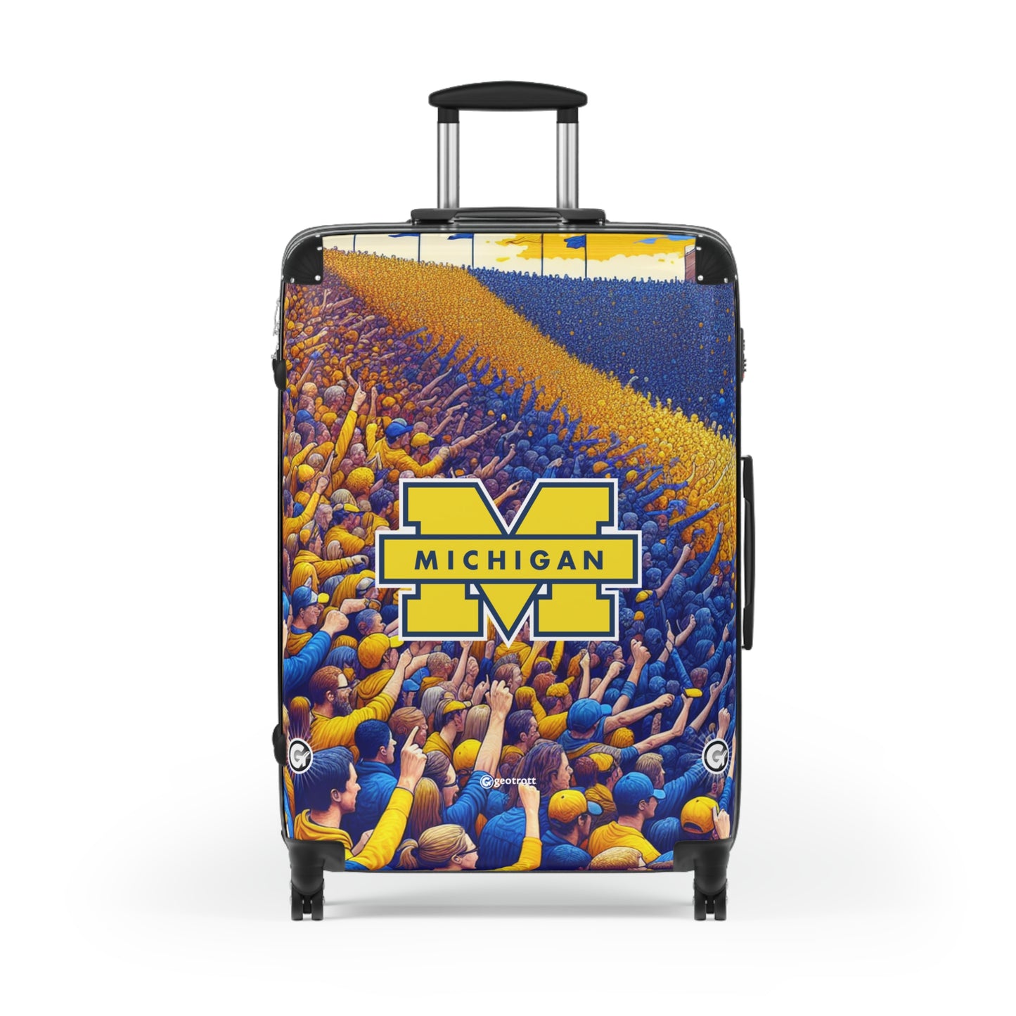 Michigan State Wolverines Football Team College Team Luggage Bag Rolling Suitcase Spinner