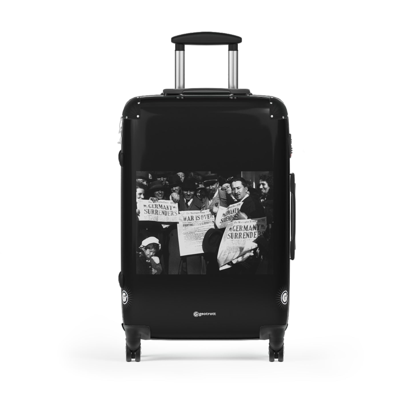 Newspaper Headlines Wwi Victory Parade Washington Dc 1918 Photo 1945 Luggage Bag Rolling Suitcase Spinner