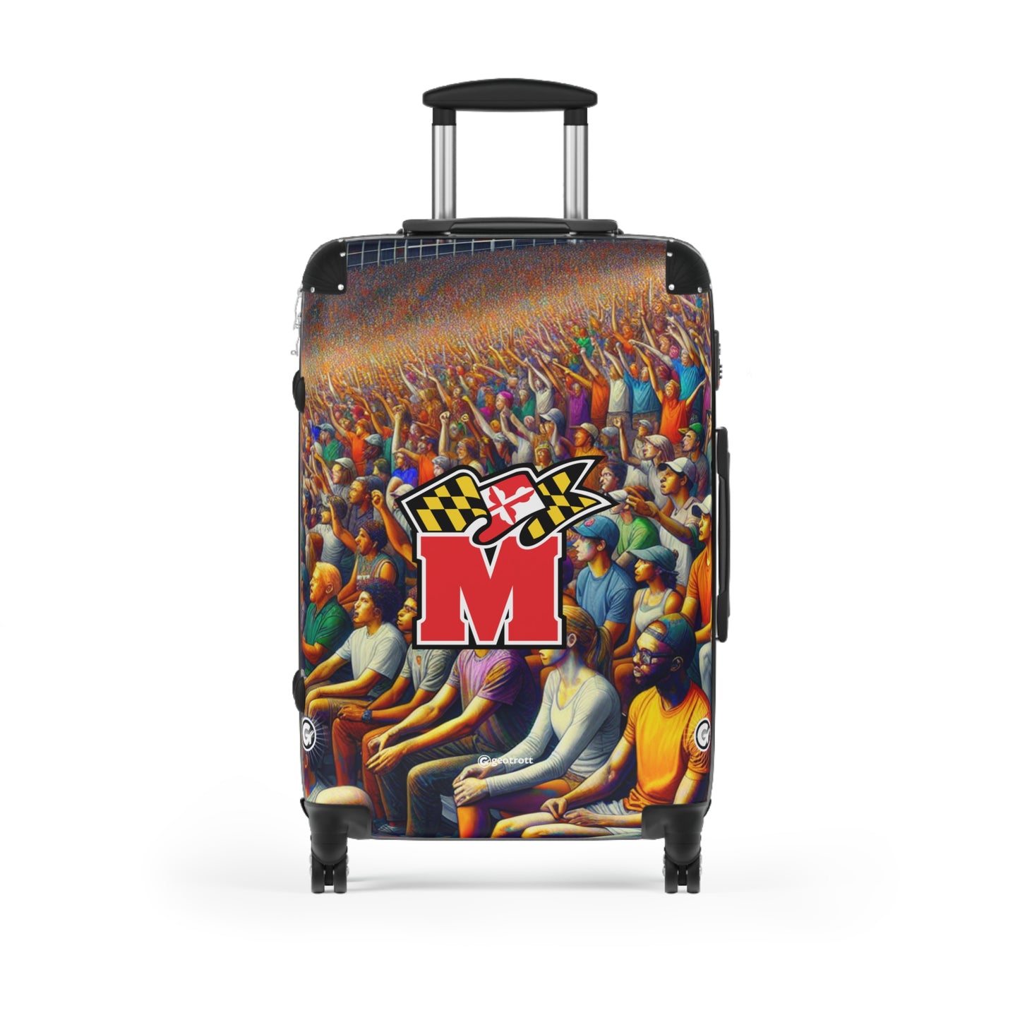 University Of Maryland Terrapins Women'S Varsity College Team Luggage Bag Rolling Suitcase Spinner