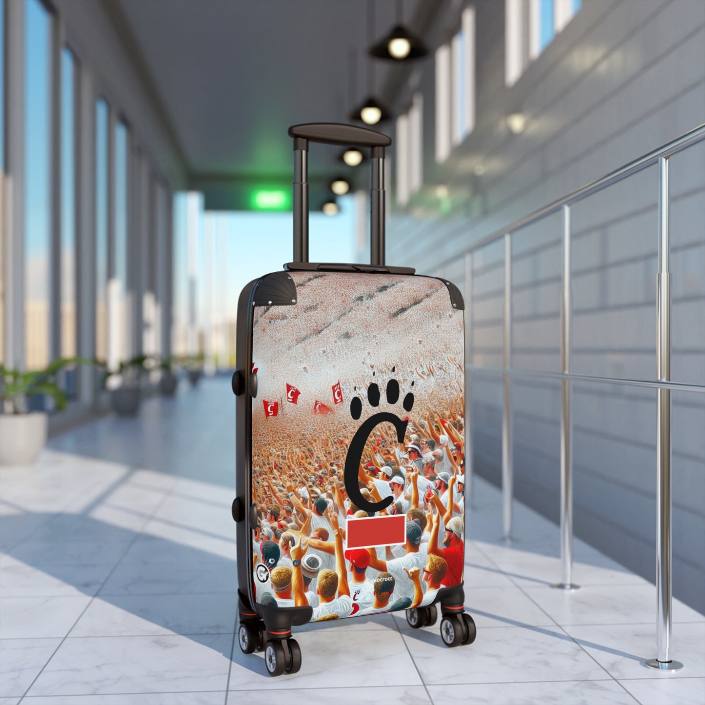Cincinnati Bearcats Football Team College Team Luggage Bag Rolling Suitcase Spinner